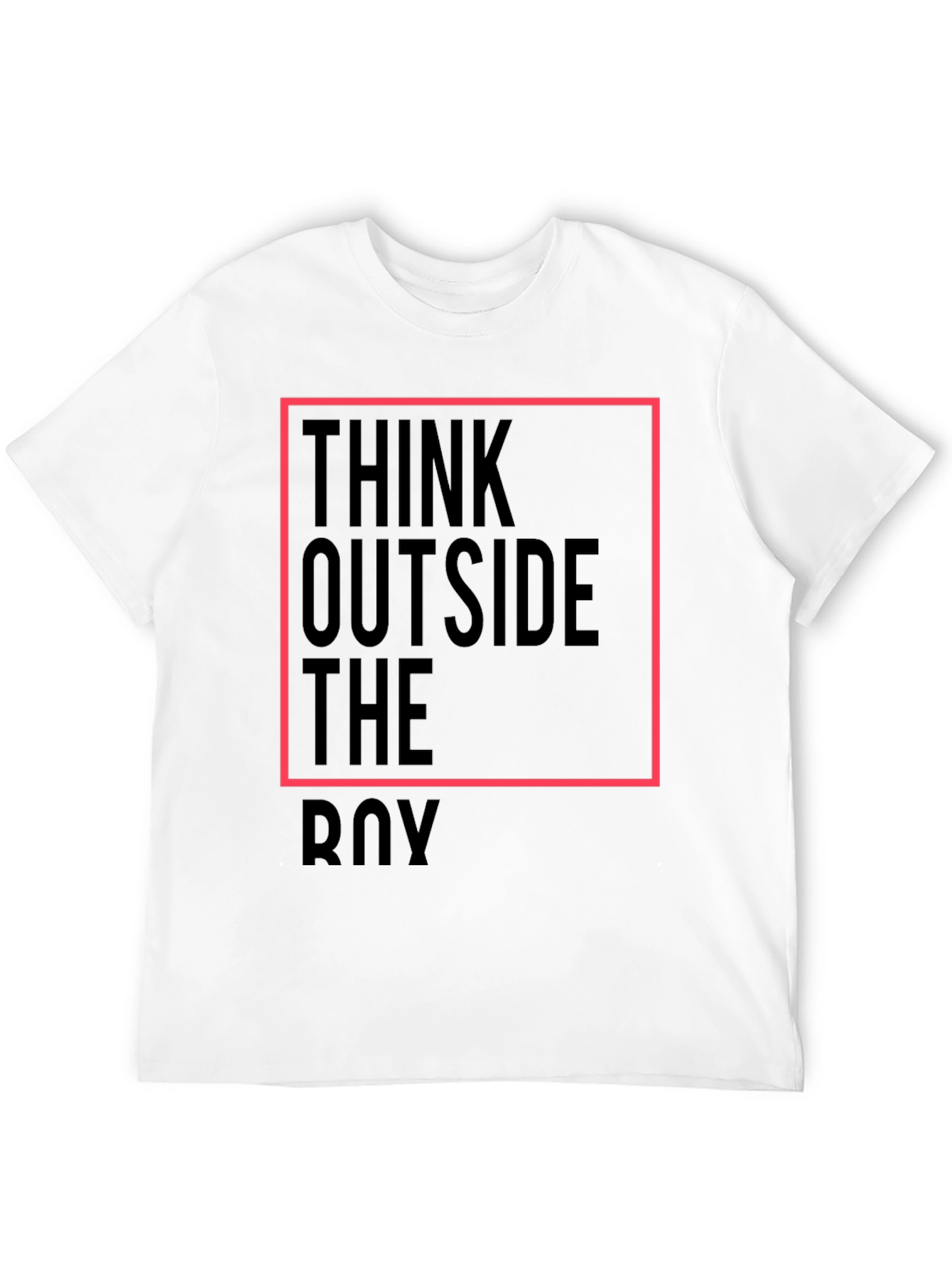 Think Outside the Box Mens Black Graphic Tee