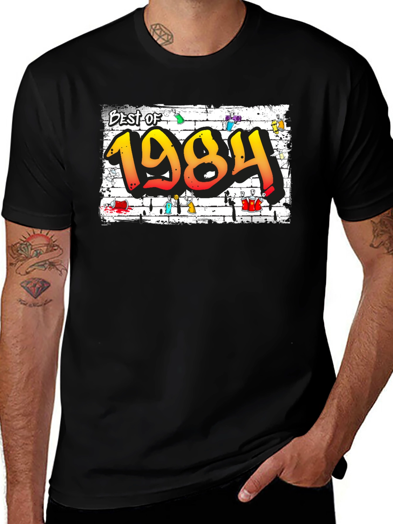 Best of 1984 Graffiti Graphic T-Shirt