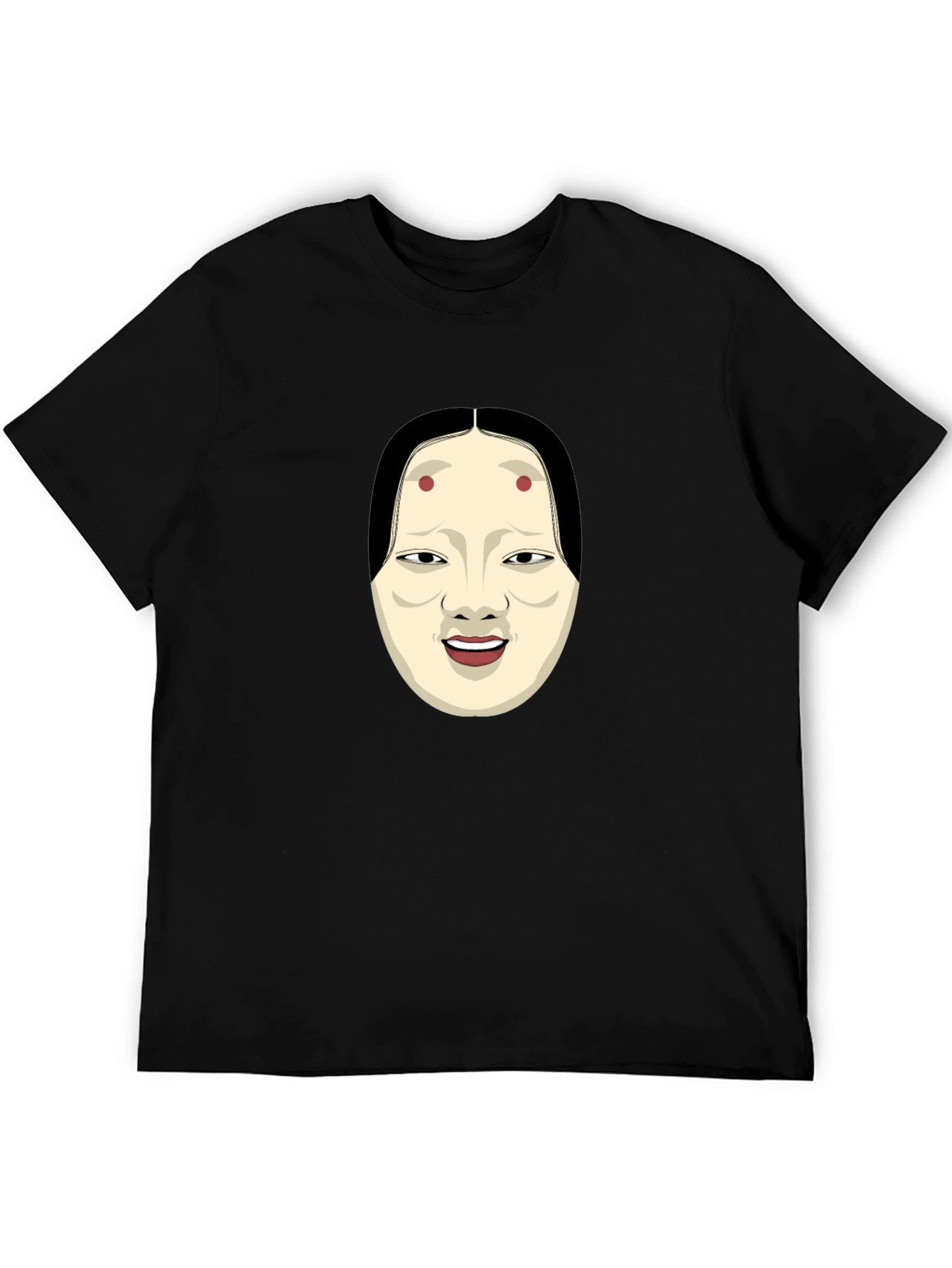 Kabuki Mask Graphic Tee - Unique Japanese Art Shirt