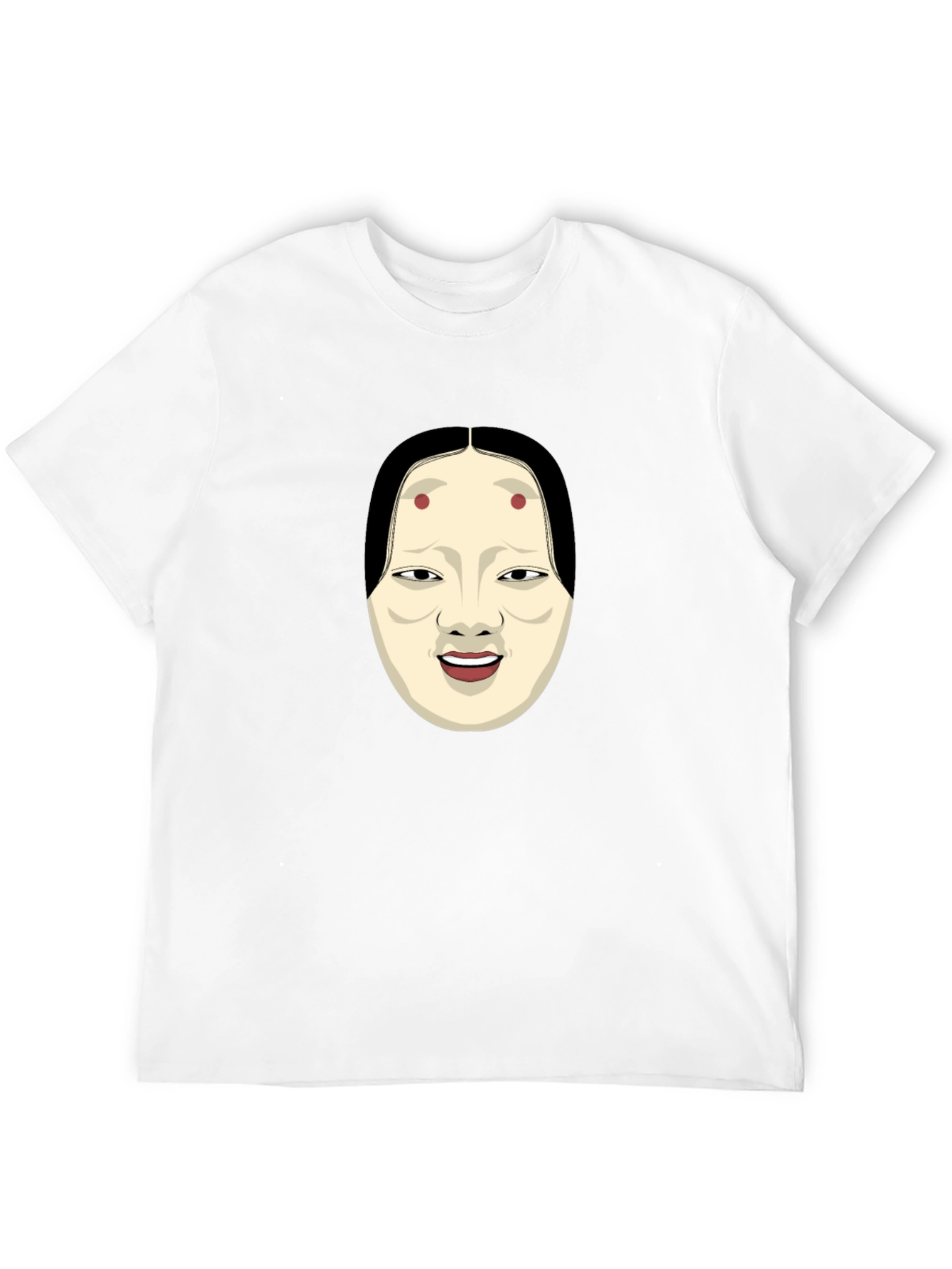 Kabuki Mask Graphic Tee - Unique Japanese Art Shirt