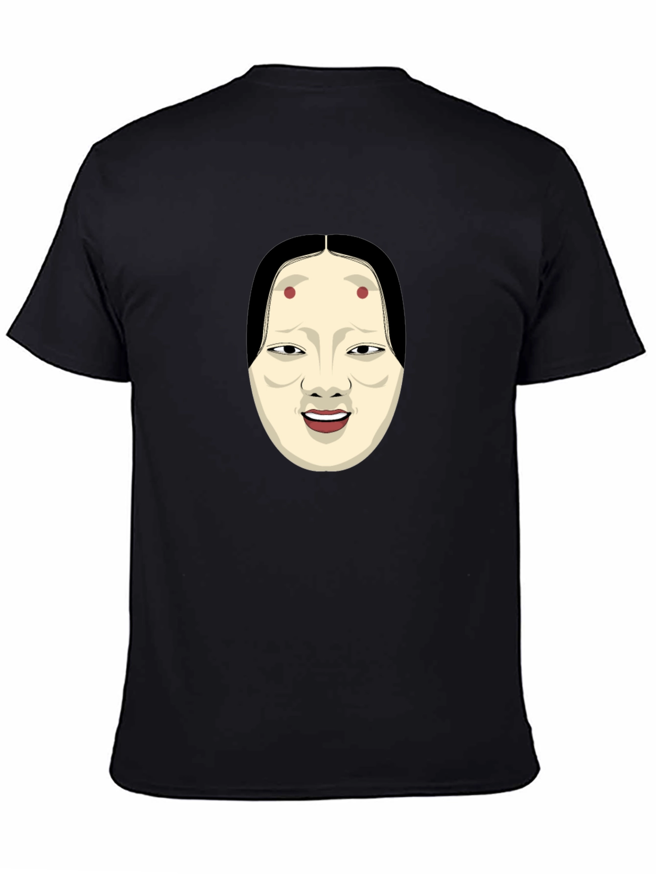 Kabuki Mask Graphic Tee - Unique Japanese Art Shirt