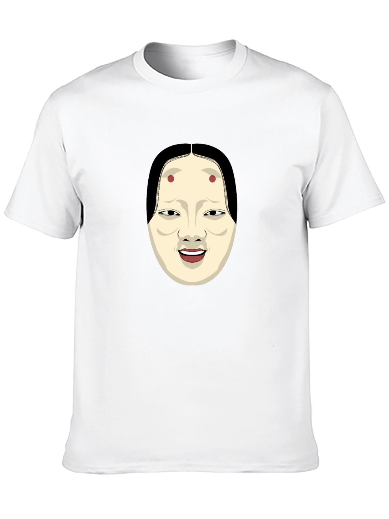 Kabuki Mask Graphic Tee - Unique Japanese Art Shirt