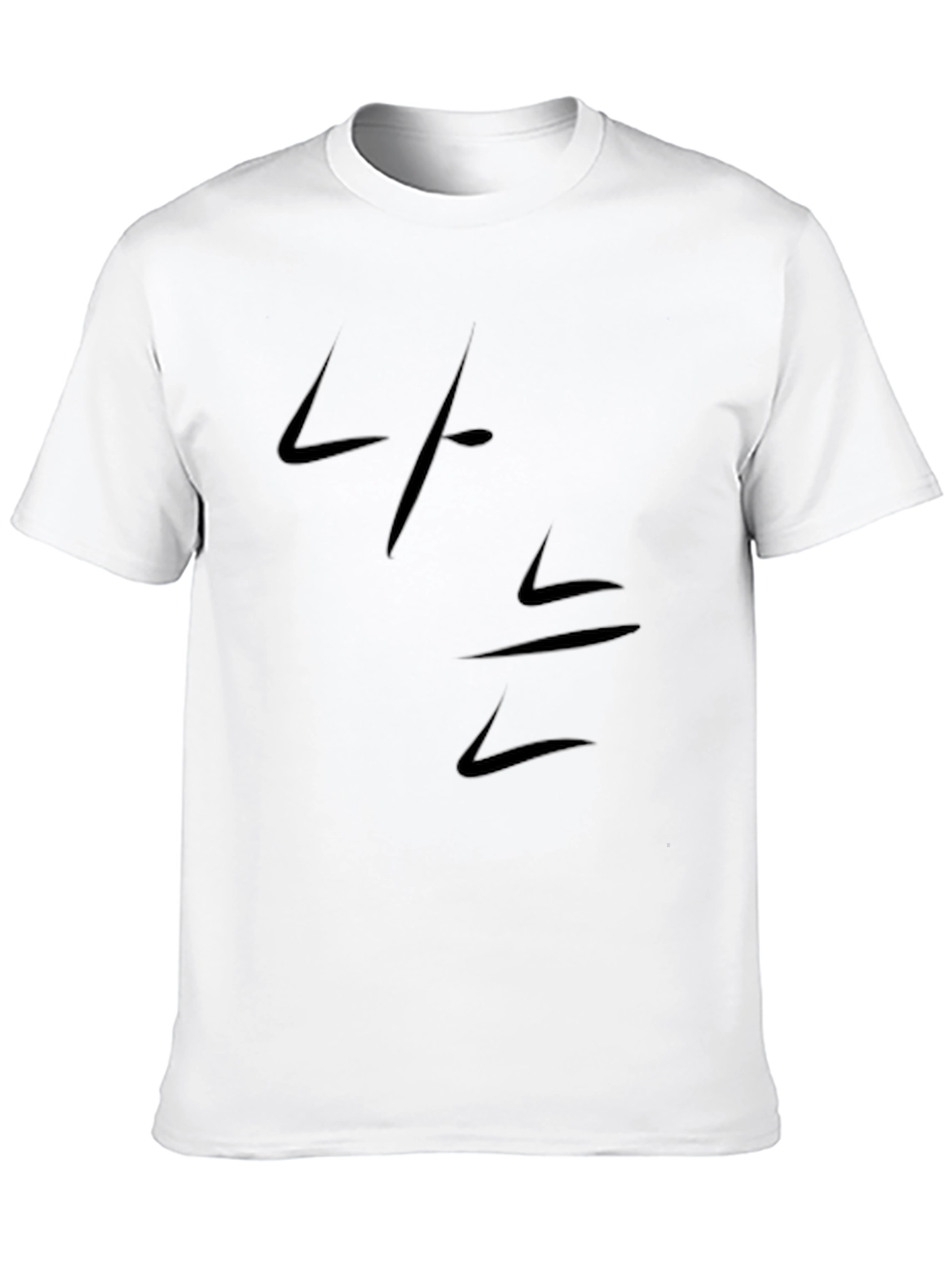 Korean Script Black T-Shirt
