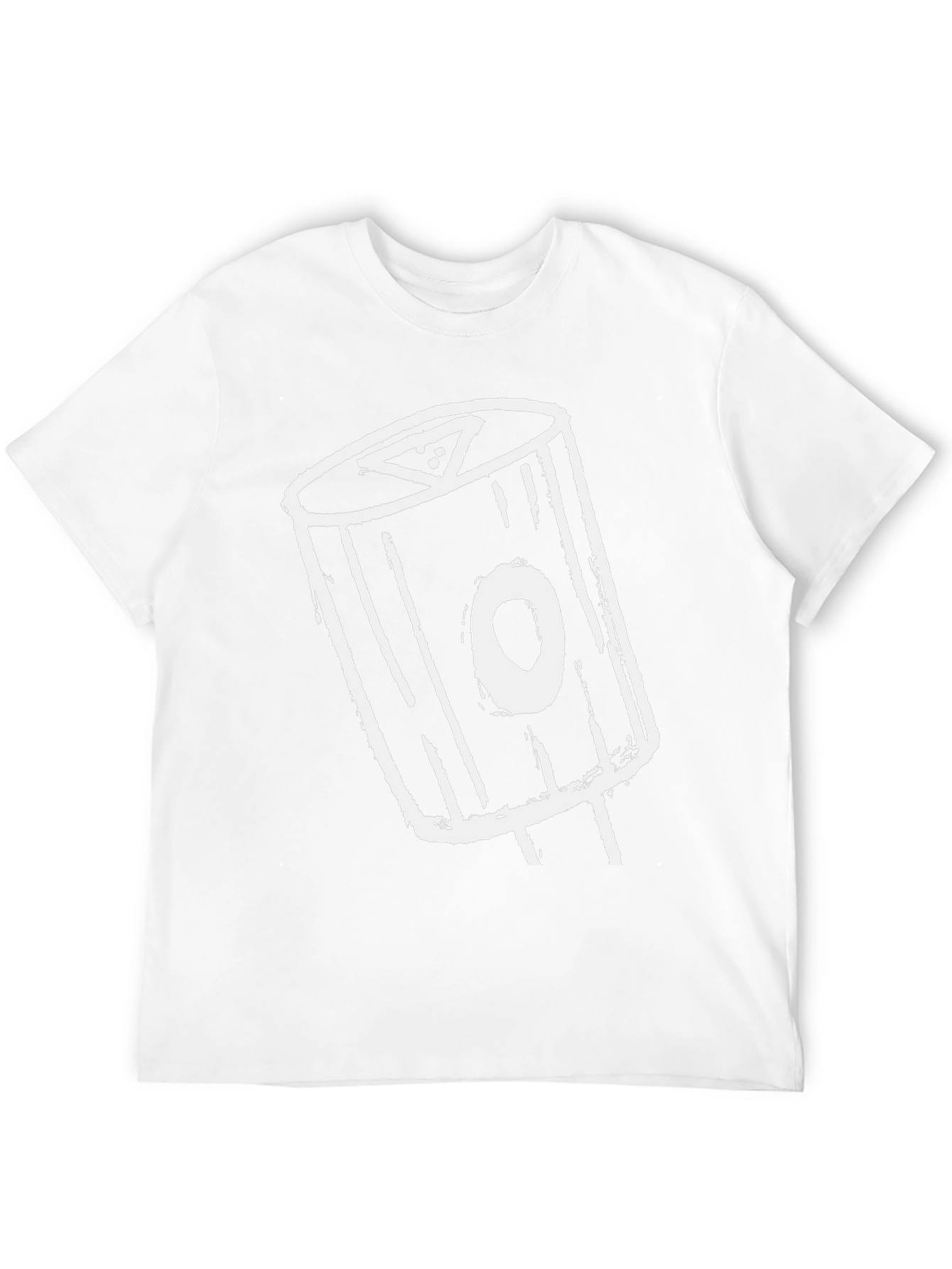 Black T-Shirt with Abstract White Graphic