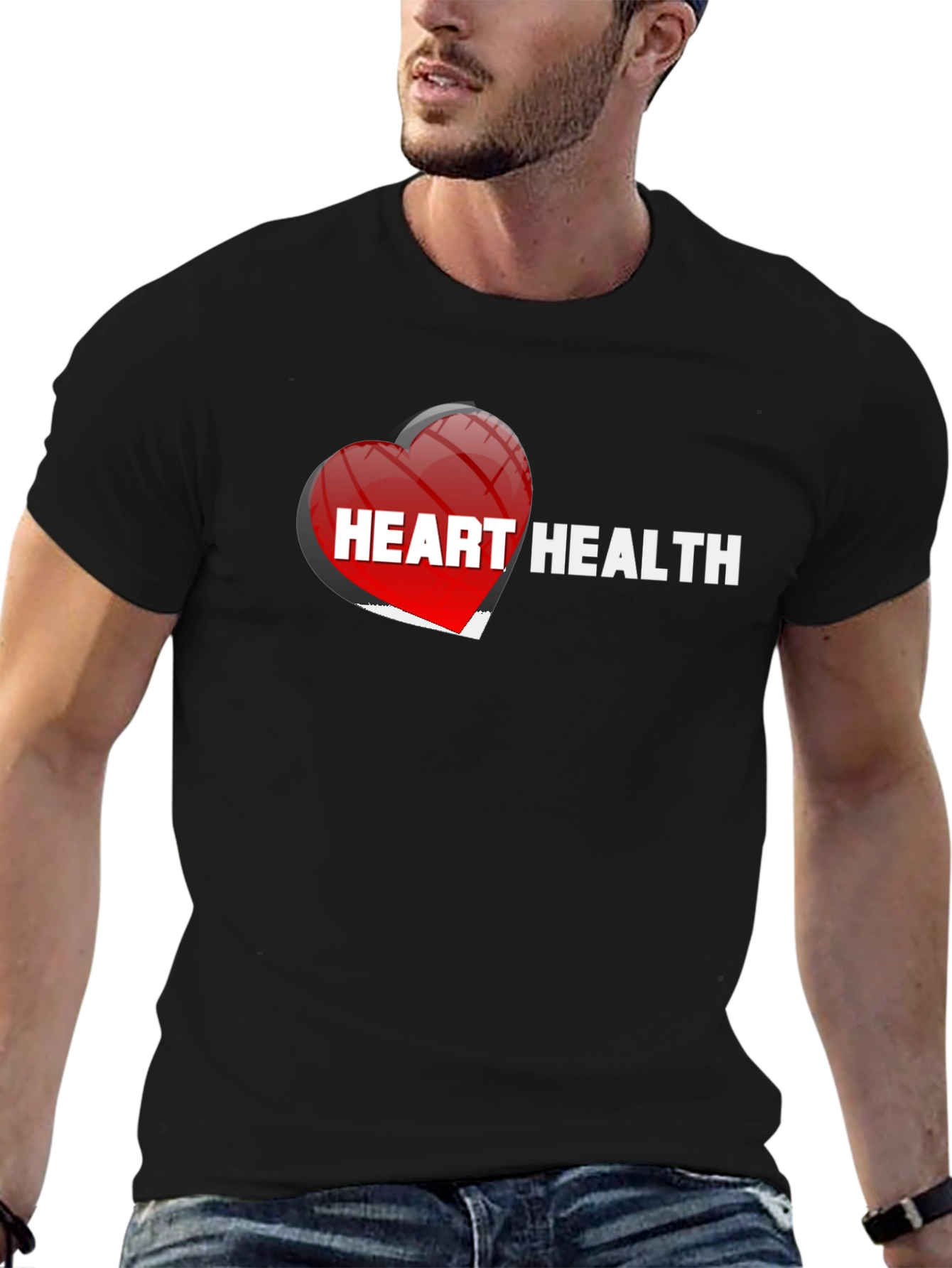 Heart Health Black T-Shirt