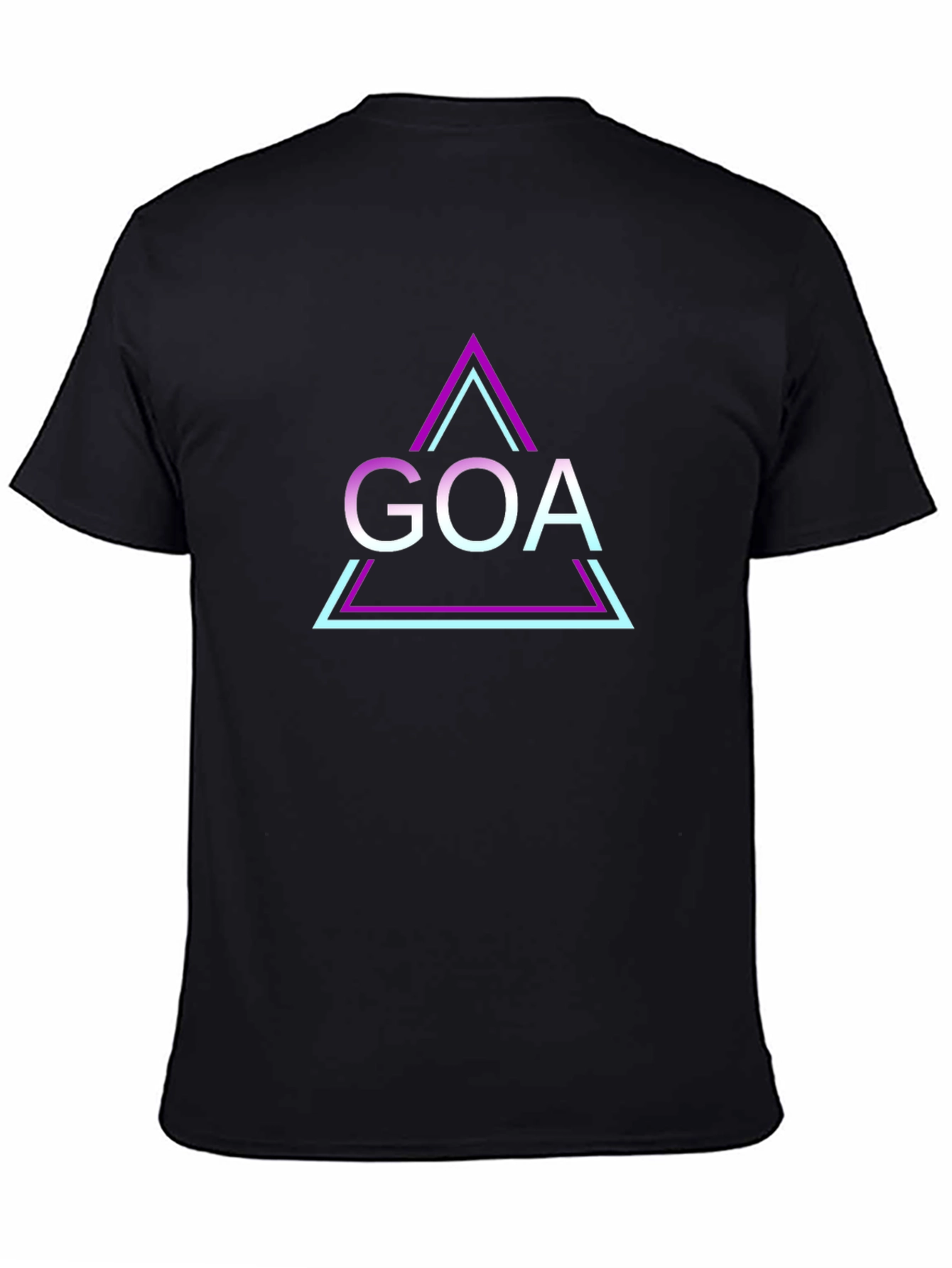 GOA Triangle Design Black T-Shirt