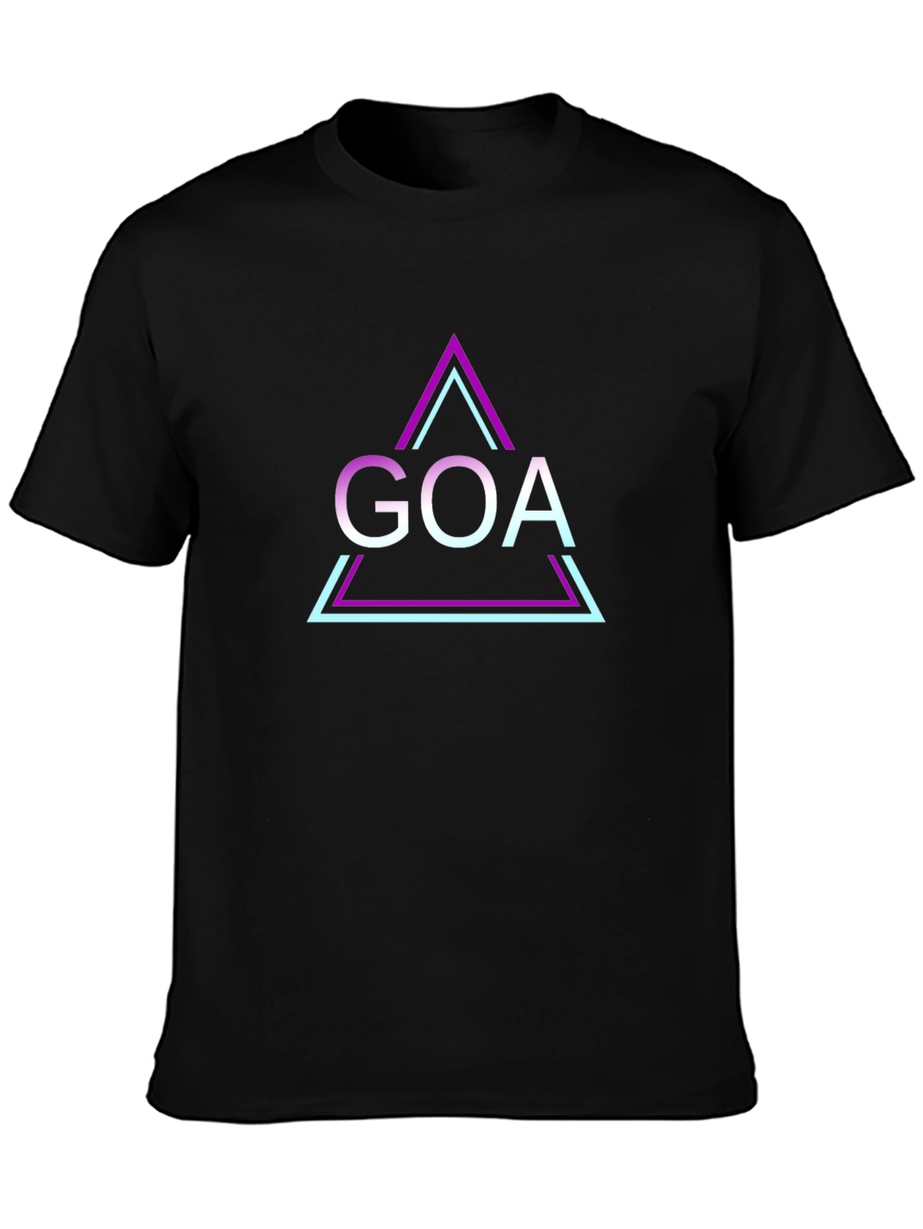 GOA Triangle Design Black T-Shirt