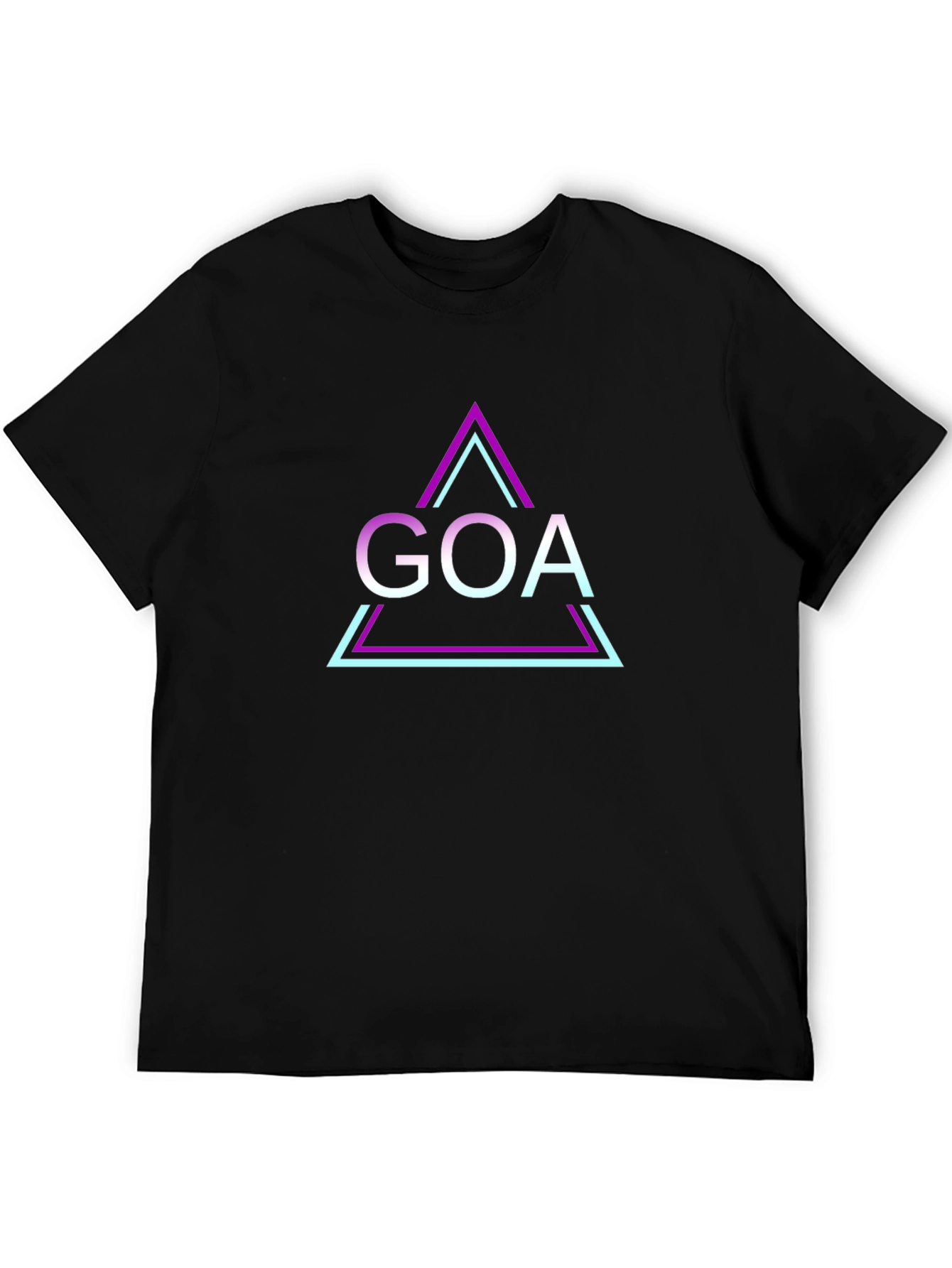 GOA Triangle Design Black T-Shirt