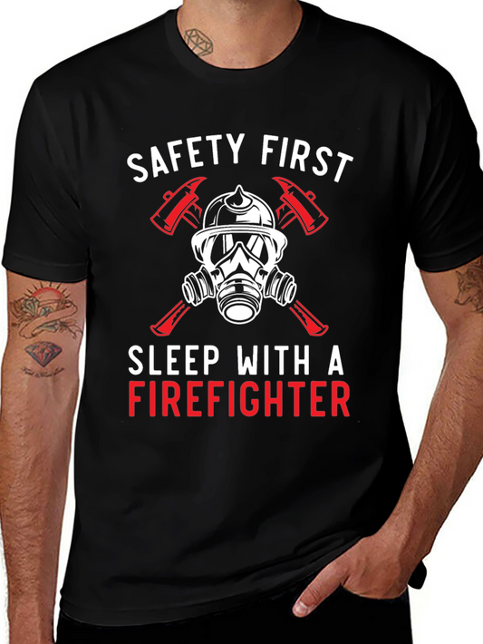 Safety First Firefighter Graphic Tee