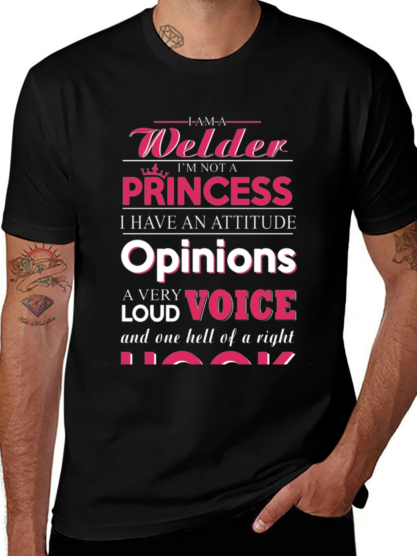 Welder Princess Attitude Graphic T-Shirt