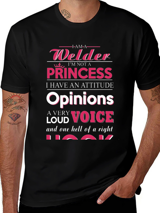 Welder Princess Attitude Graphic T-Shirt