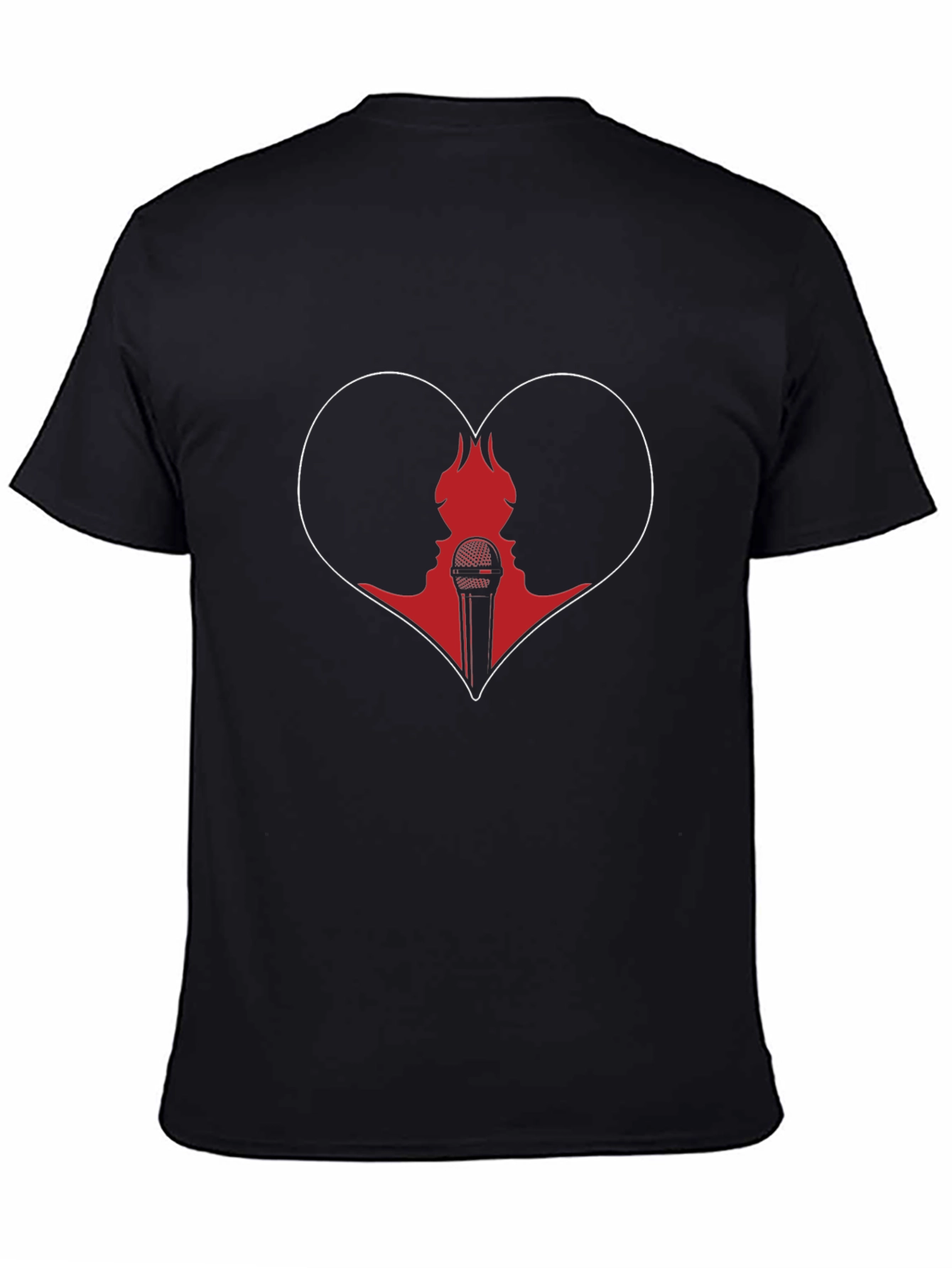 Heart & Microphone Graphic T-Shirt - Unisex