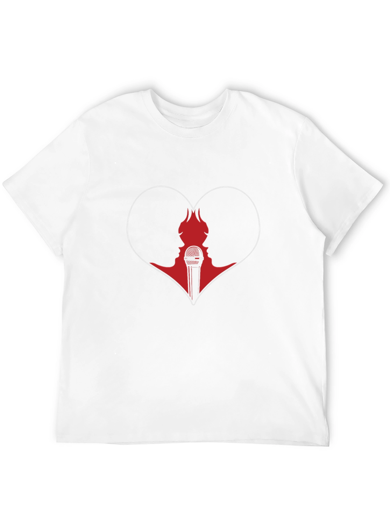 Heart & Microphone Graphic T-Shirt - Unisex