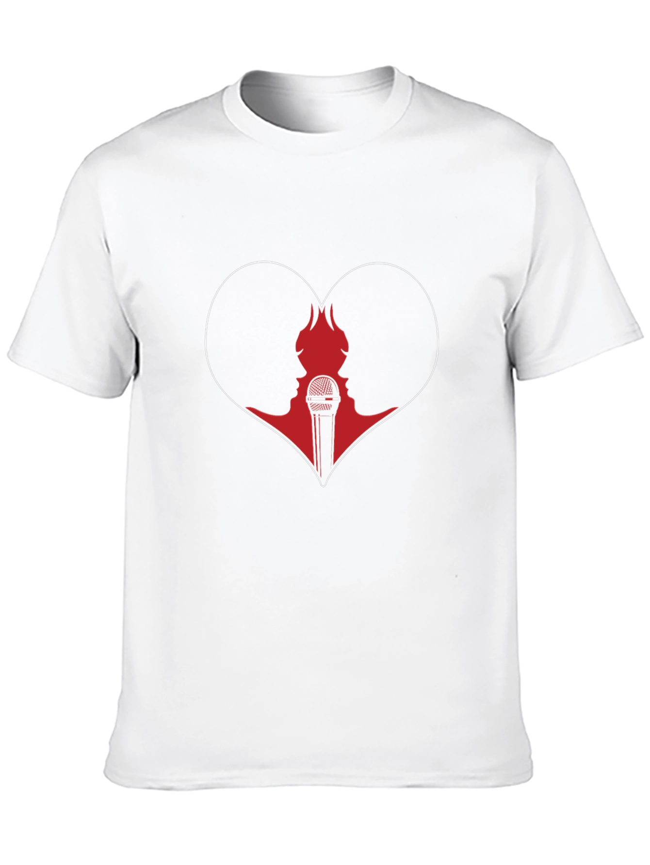 Heart & Microphone Graphic T-Shirt - Unisex