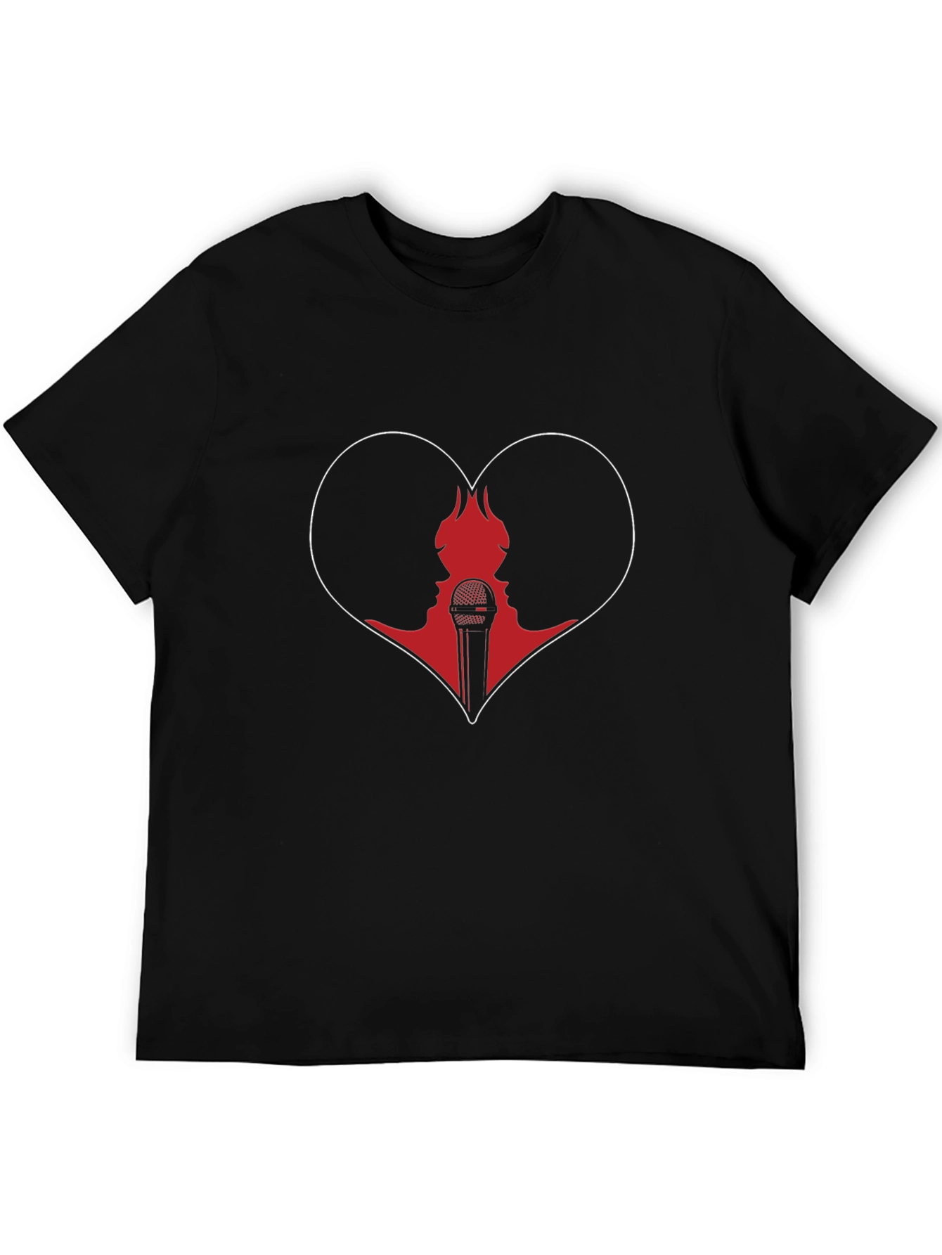 Heart & Microphone Graphic T-Shirt - Unisex