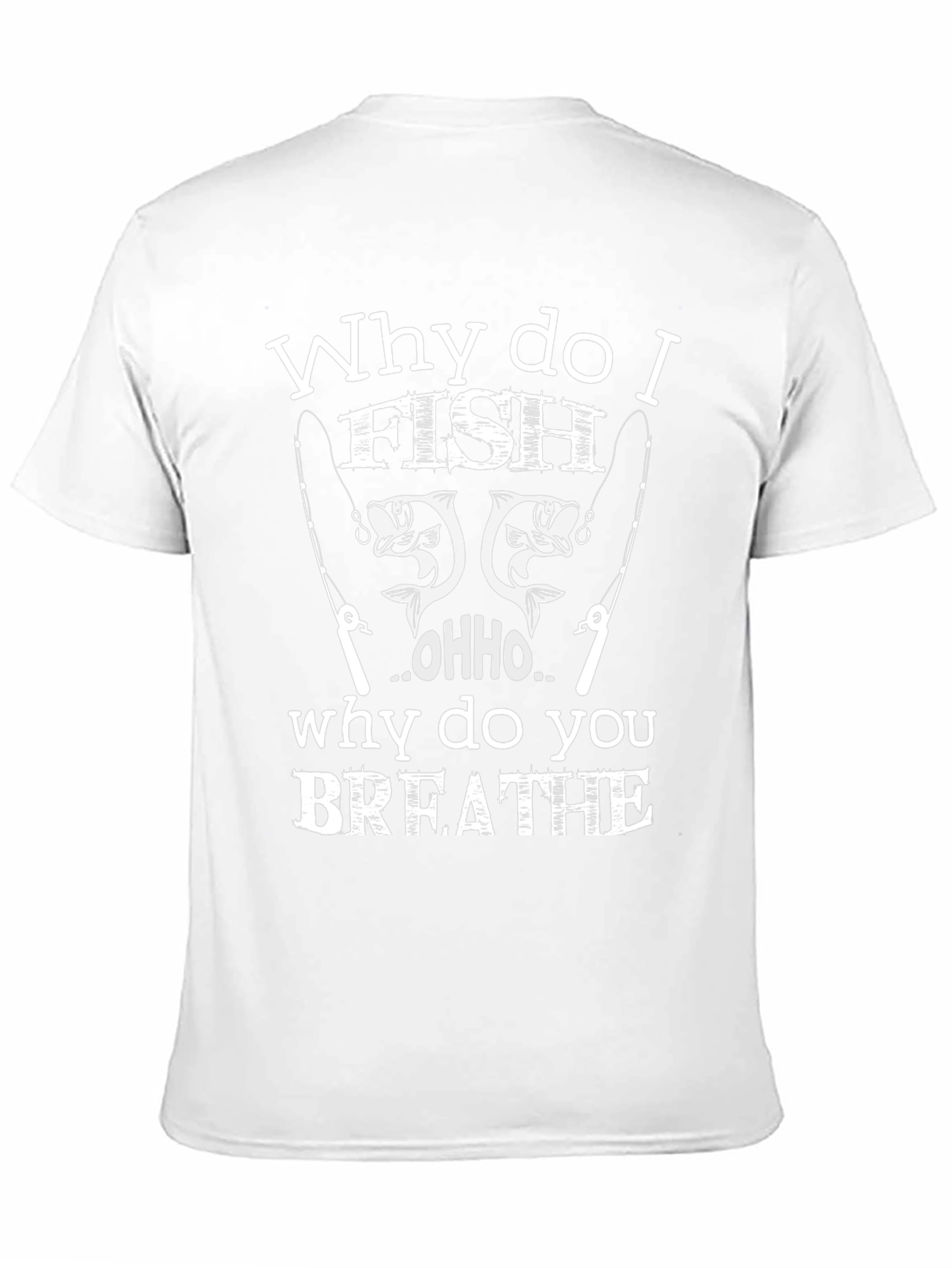 Why I Fish Black Cotton Graphic T-Shirt