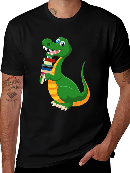 Bookworm Dinosaur T-Shirt - Cute Graphic Tee