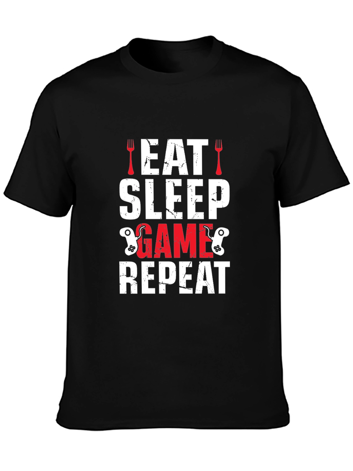 Eat Sleep Game Repeat Graphic T-Shirt