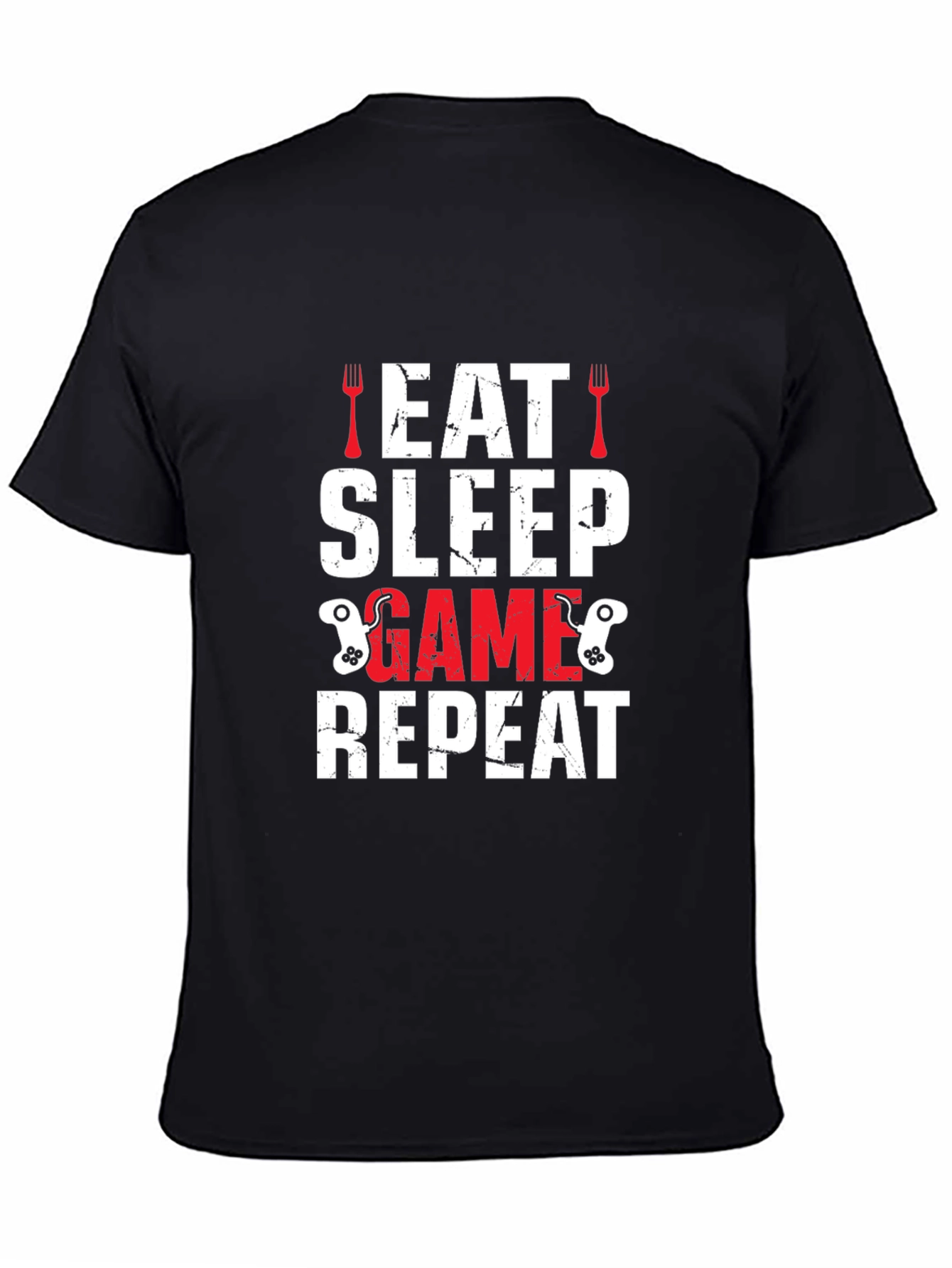 Eat Sleep Game Repeat Graphic T-Shirt