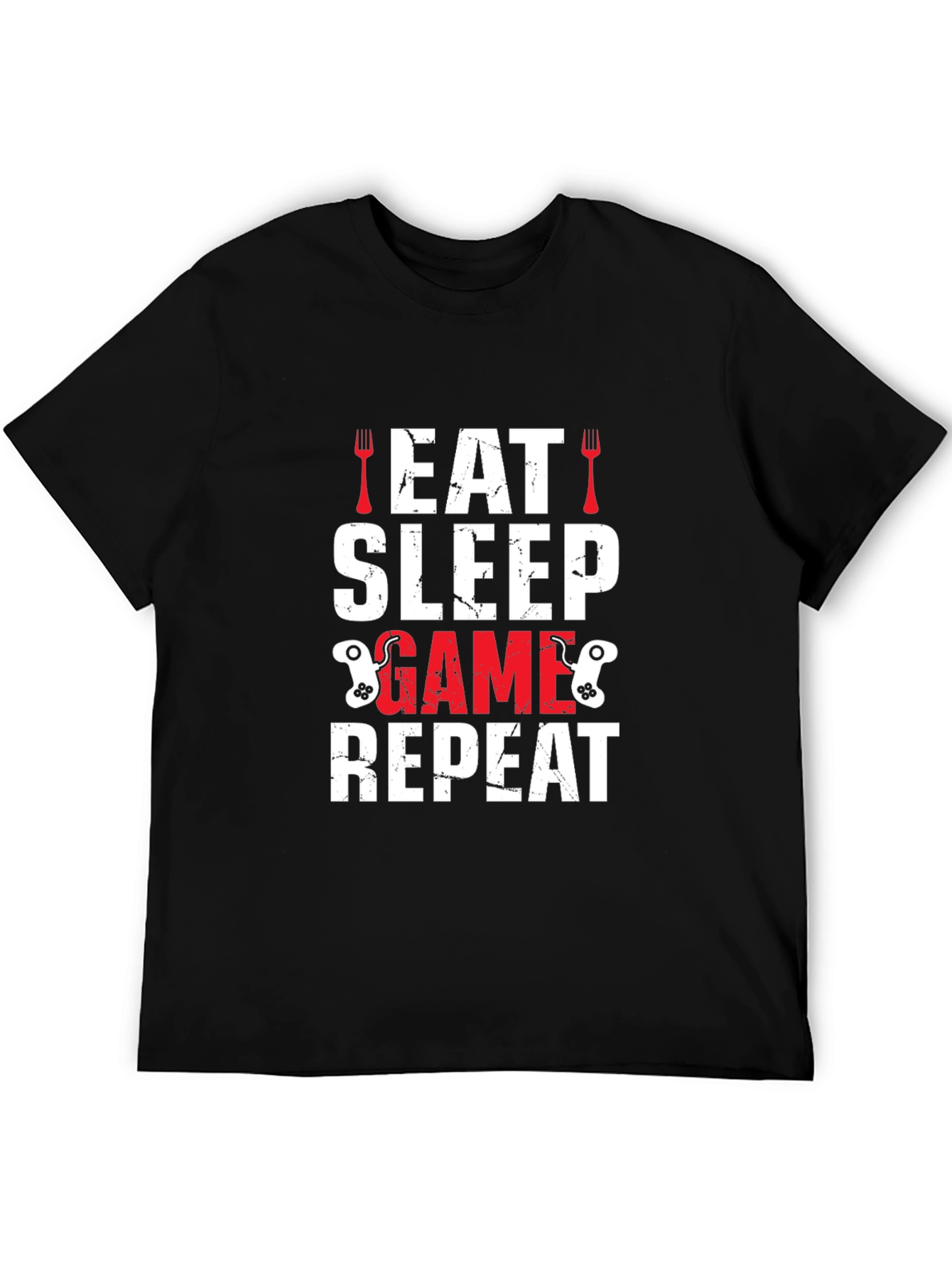 Eat Sleep Game Repeat Graphic T-Shirt