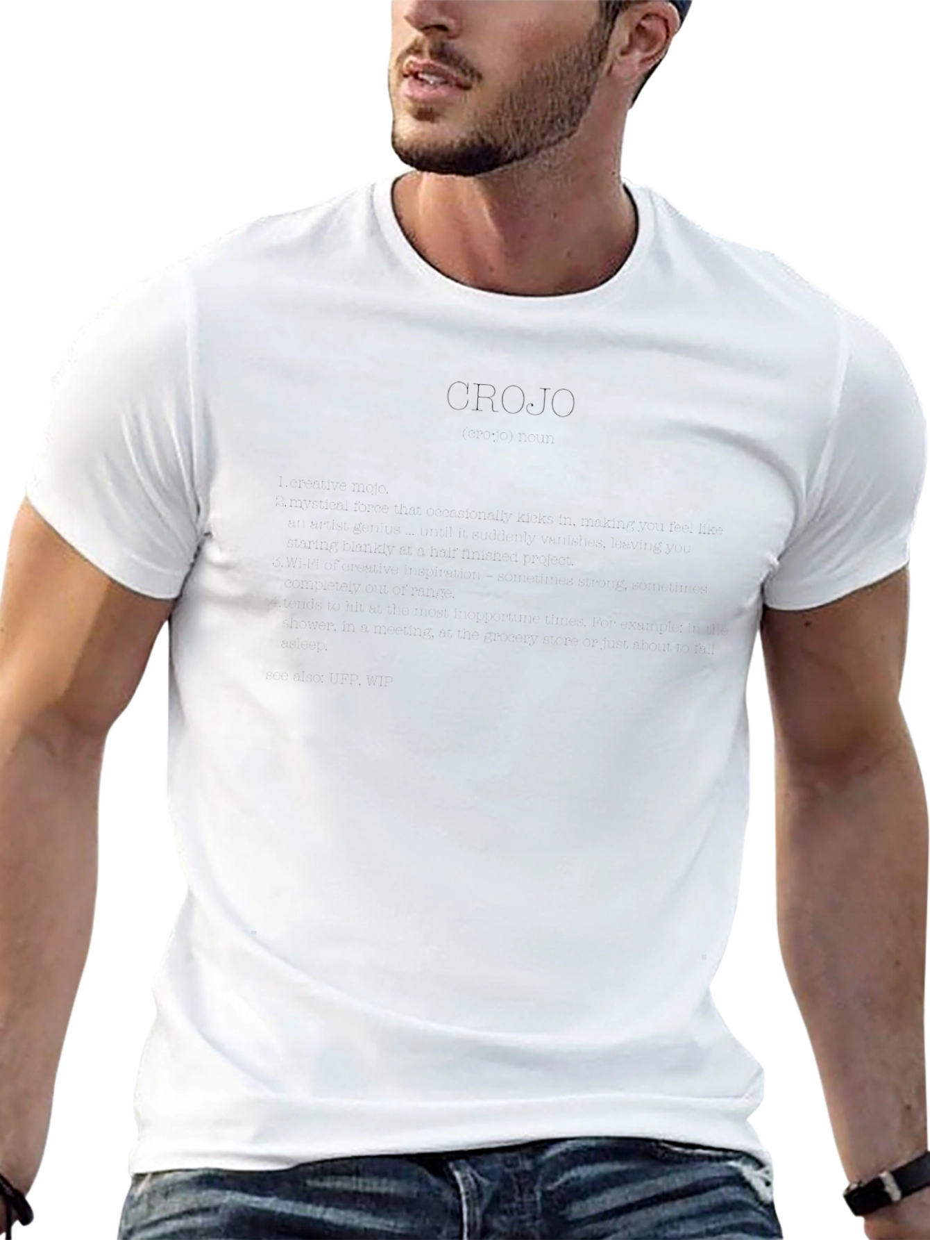 Mens Black Crew Neck T-Shirt with Subtle Logo