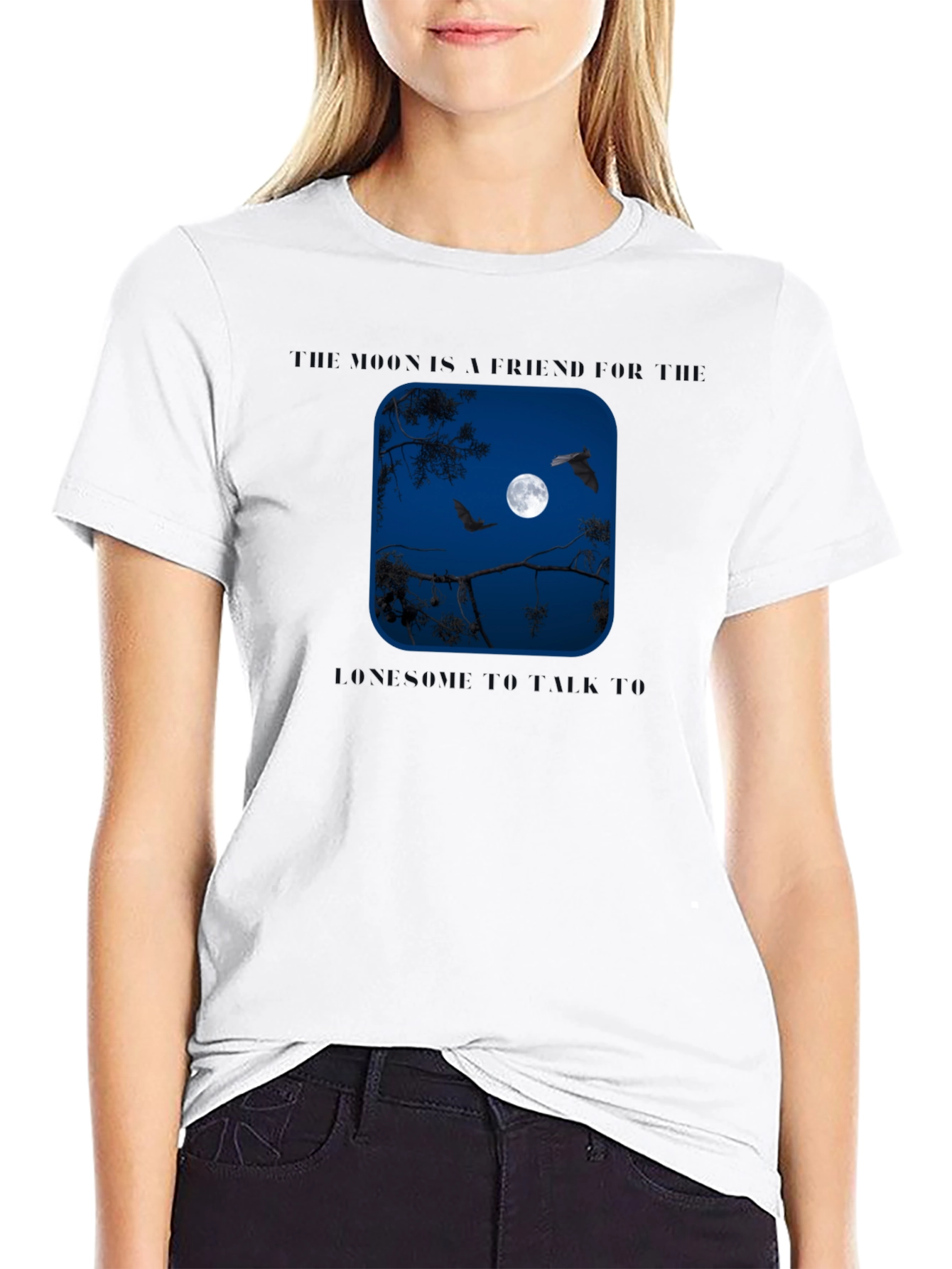 Moon & Bats Graphic T-Shirt