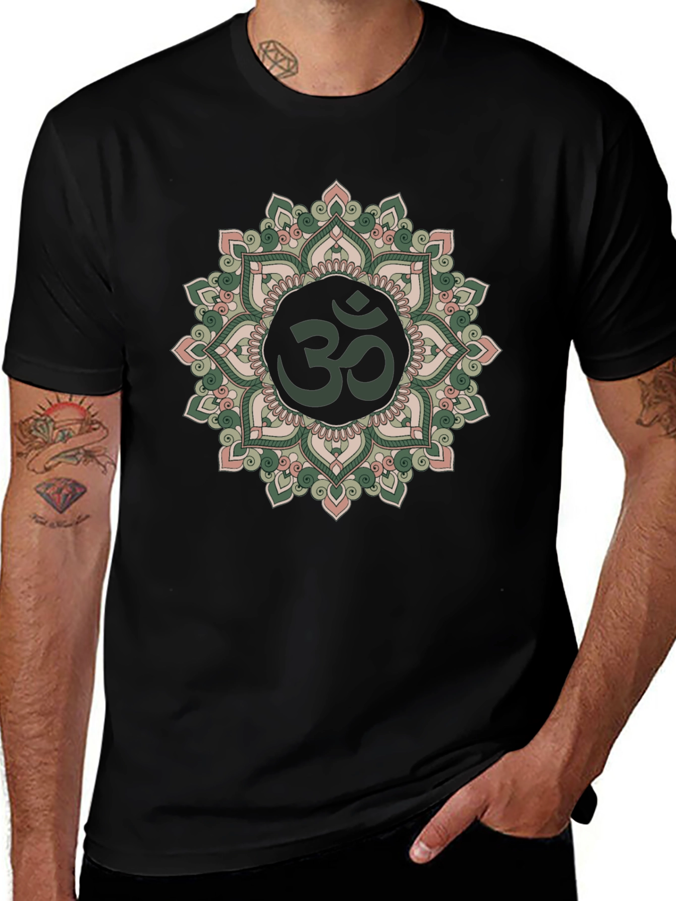 Om Mandala Graphic Tee - Soft Cotton Blend