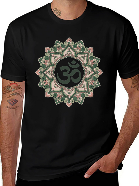 Om Mandala Graphic Tee - Soft Cotton Blend