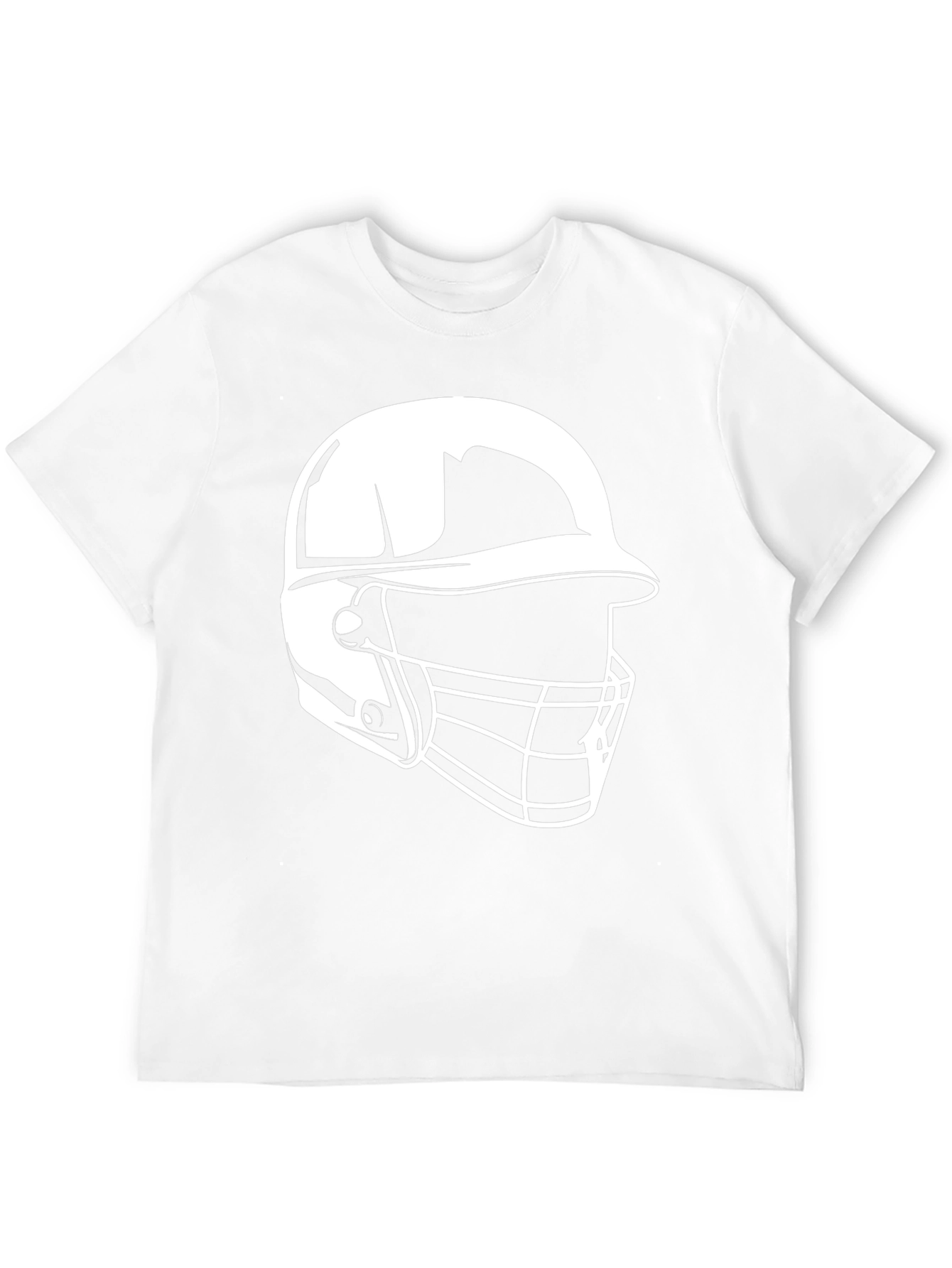 Black T-Shirt with Baseball Helmet Graphic