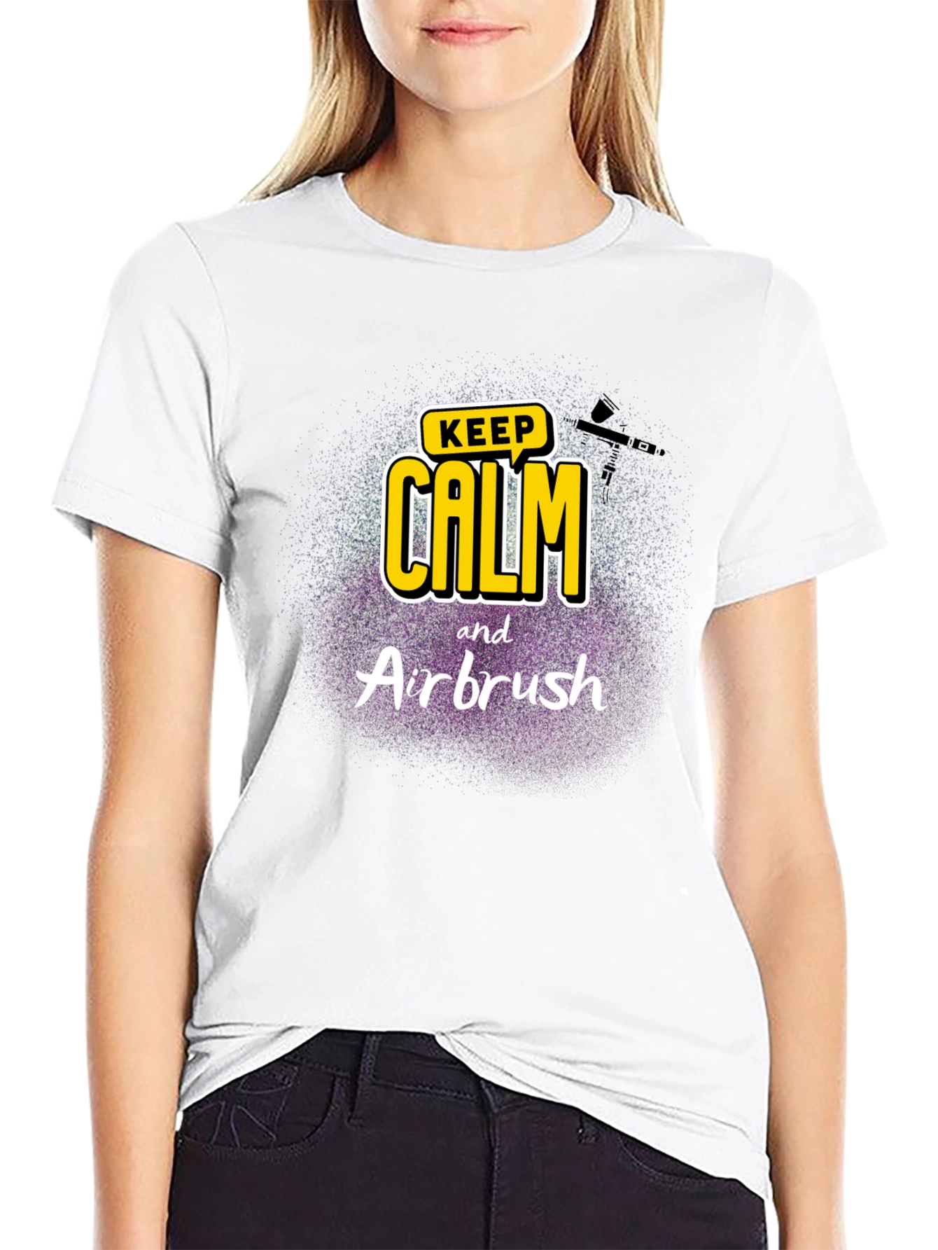 Keep Calm & Airbrush Black T-Shirt