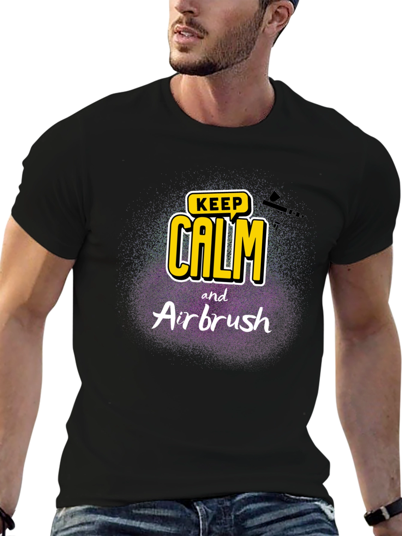 Keep Calm & Airbrush Black T-Shirt