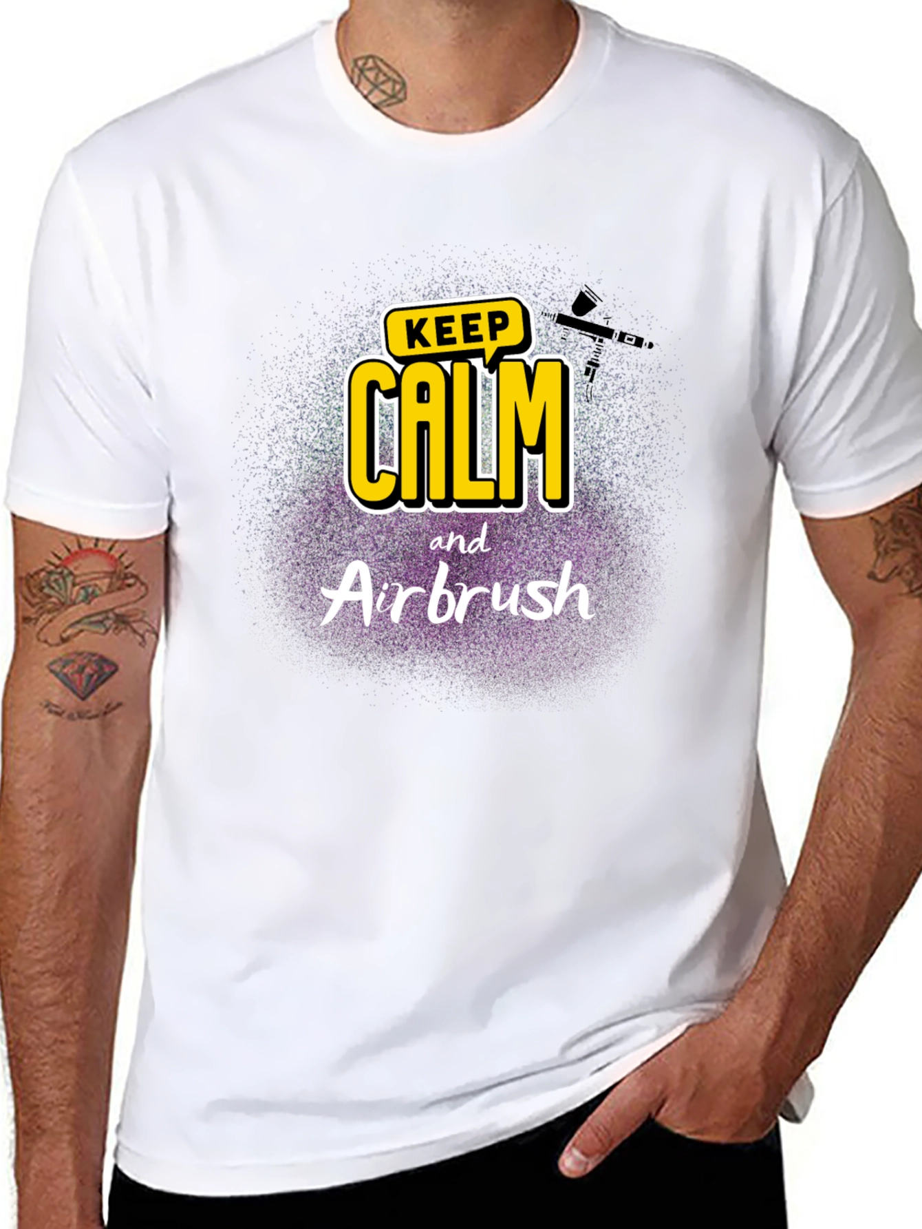 Keep Calm & Airbrush Black T-Shirt