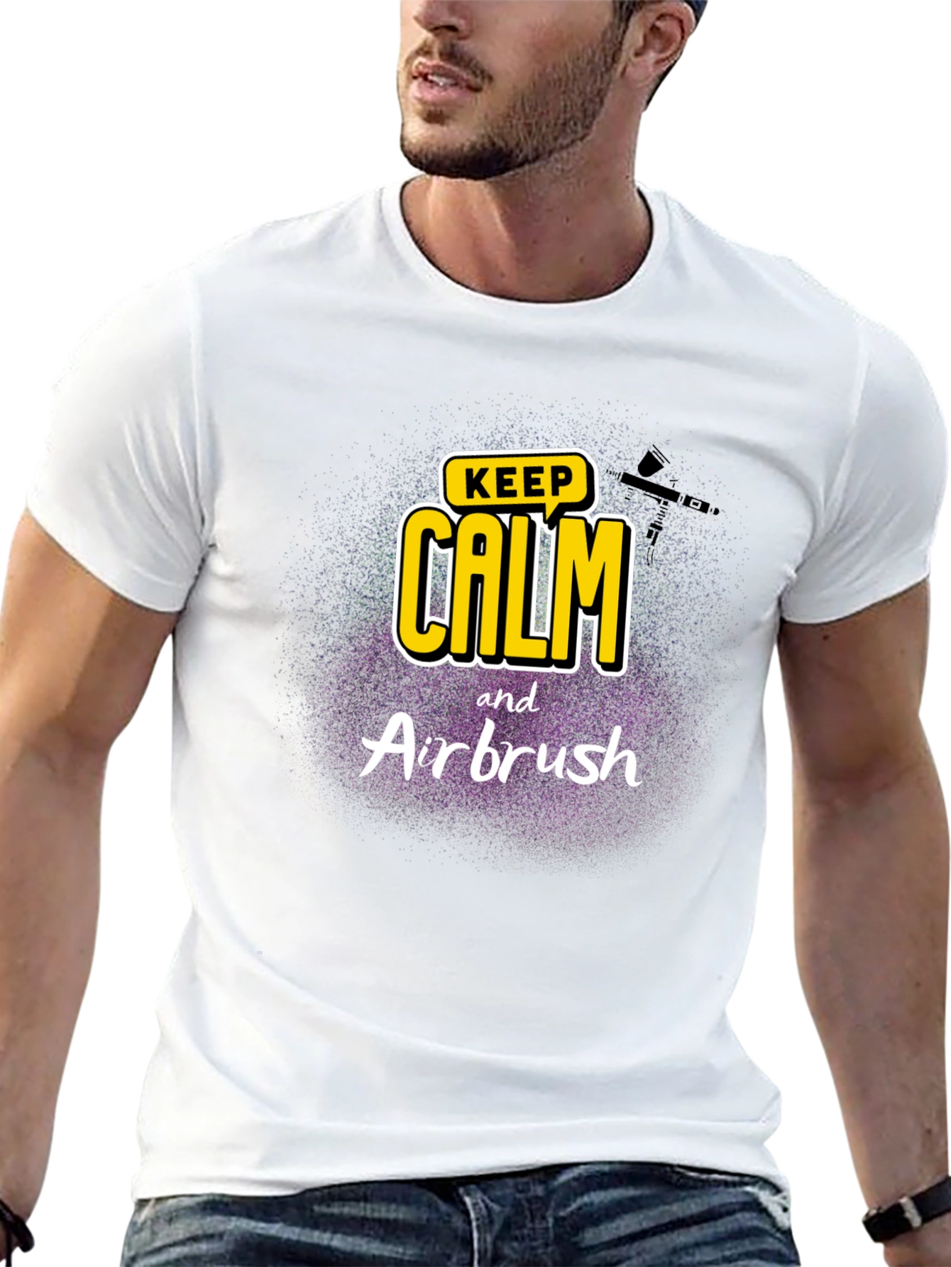 Keep Calm & Airbrush Black T-Shirt