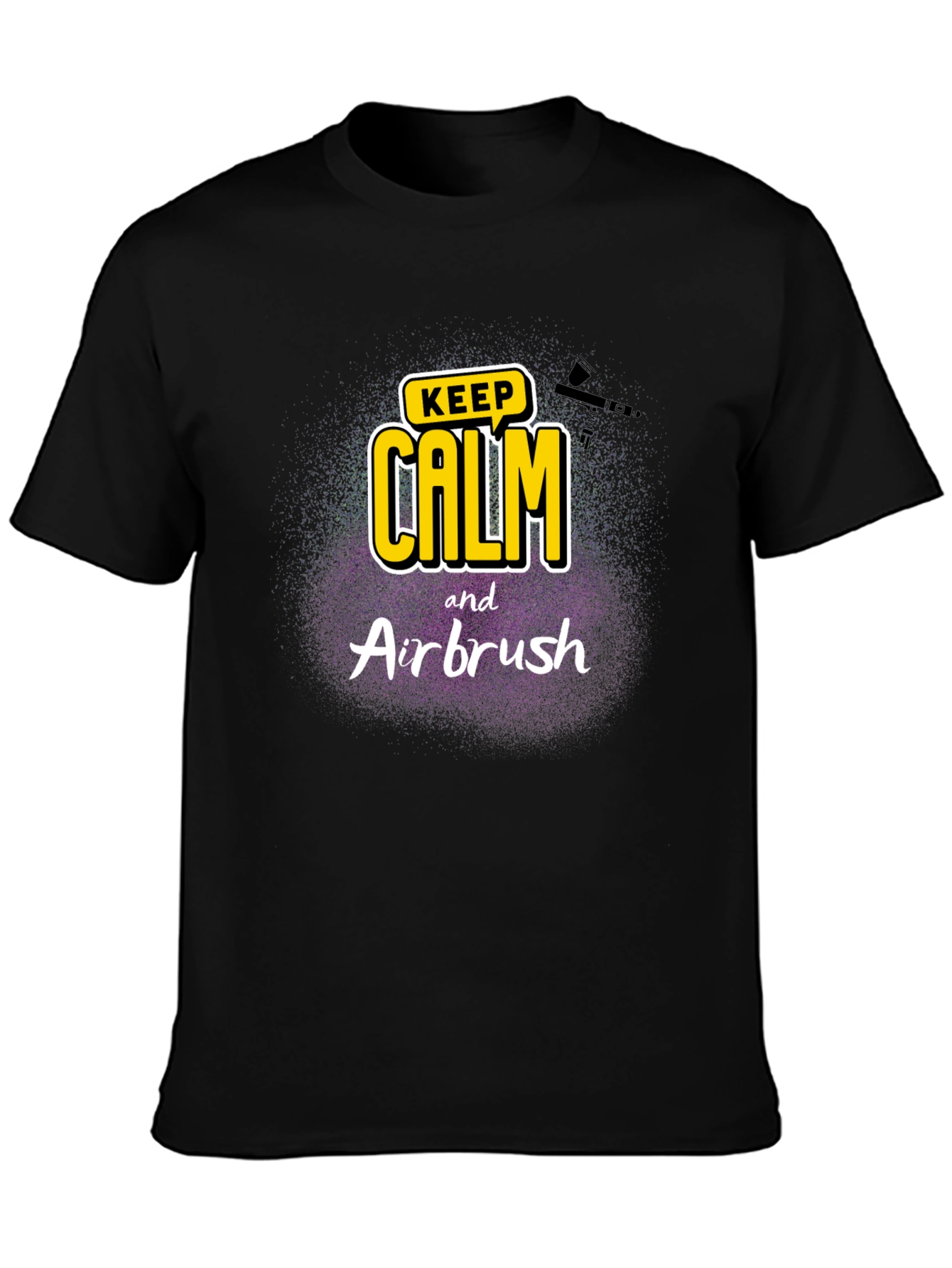 Keep Calm & Airbrush Black T-Shirt