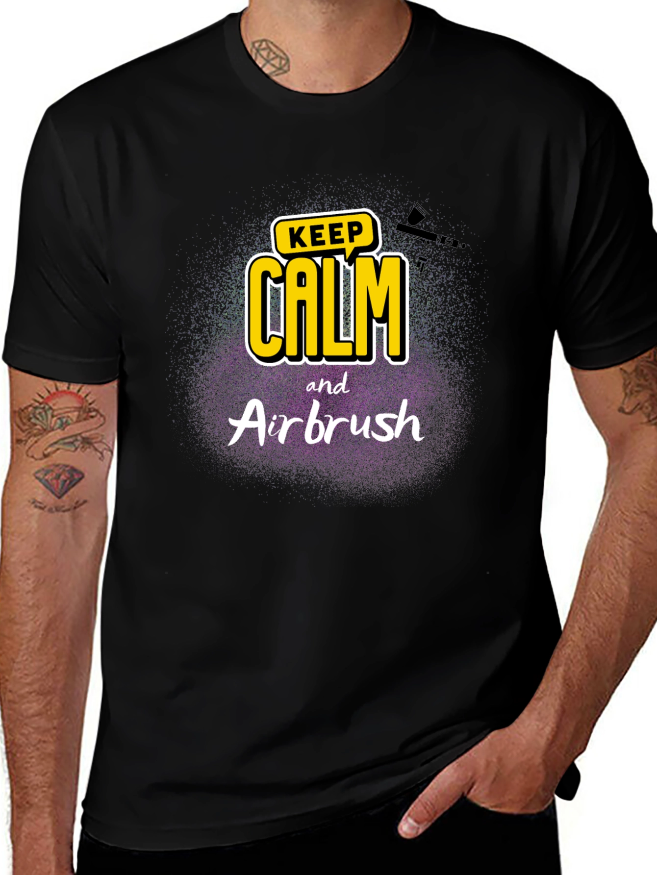 Keep Calm & Airbrush Black T-Shirt