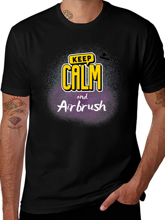 Keep Calm & Airbrush Black T-Shirt
