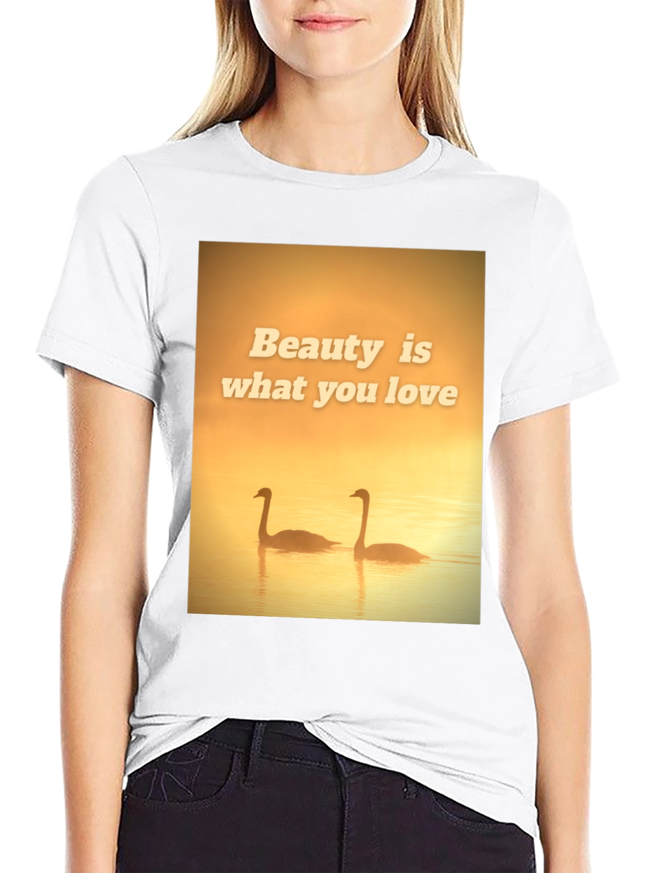 Beauty Swans Graphic T-Shirt