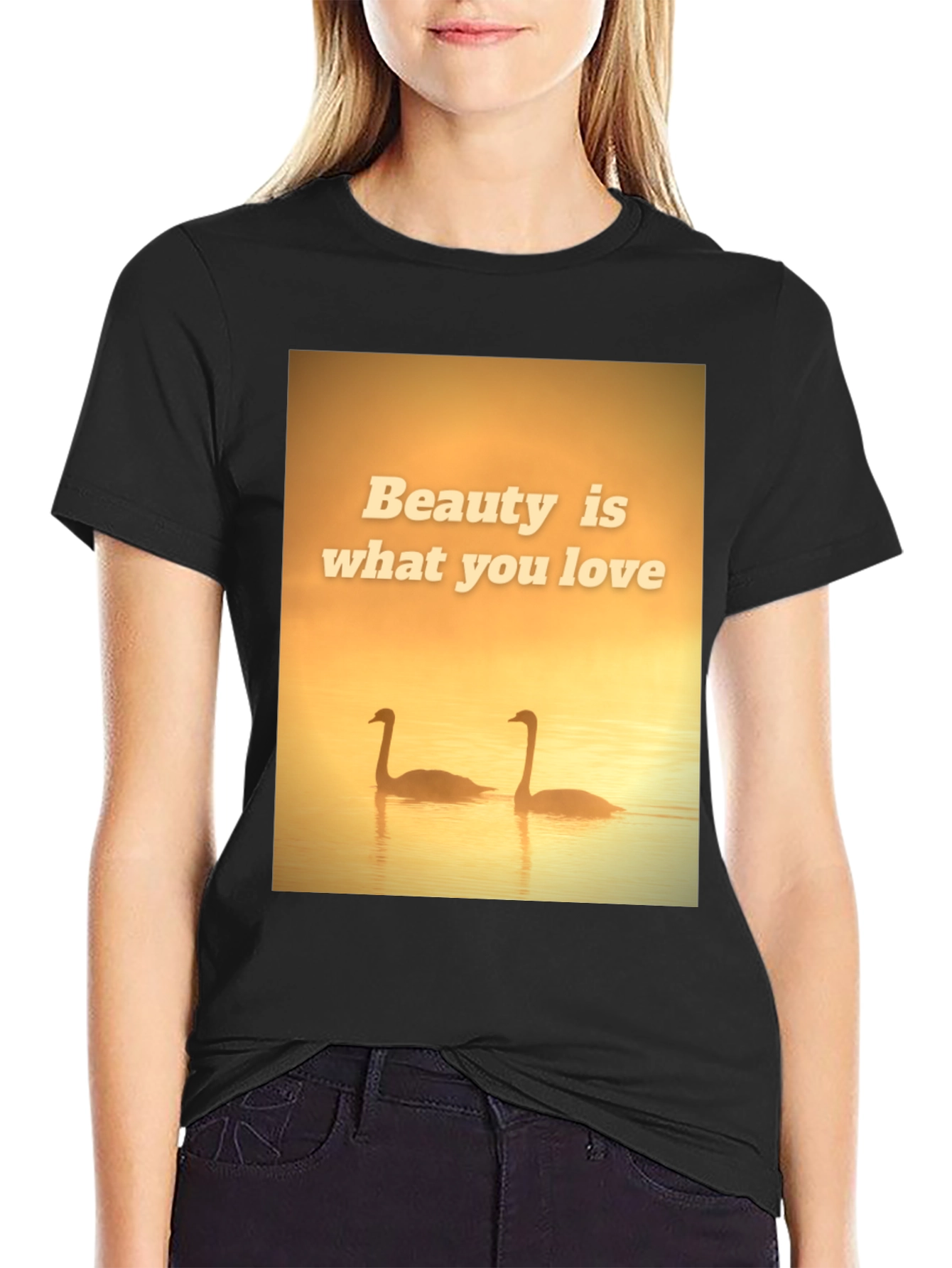Beauty Swans Graphic T-Shirt