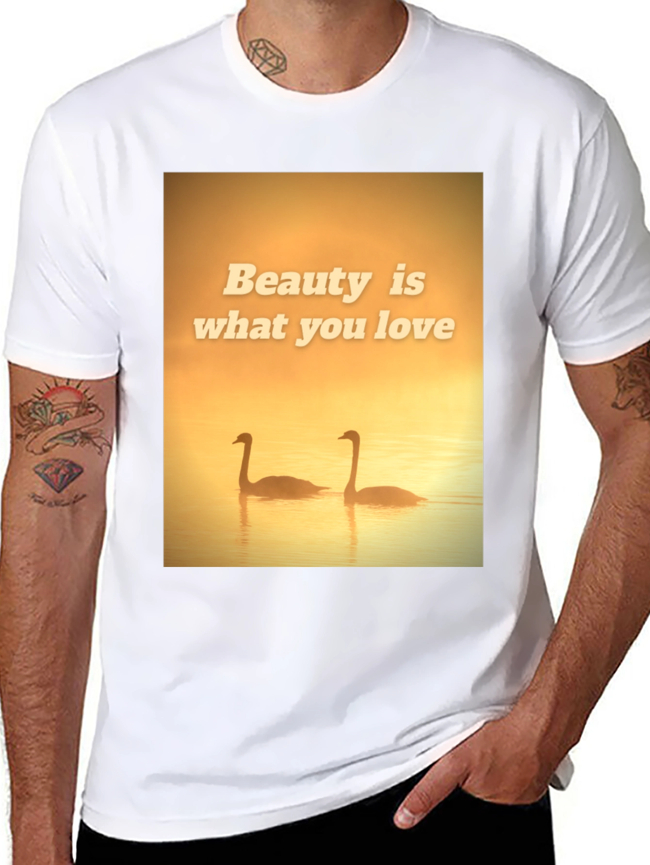 Beauty Swans Graphic T-Shirt