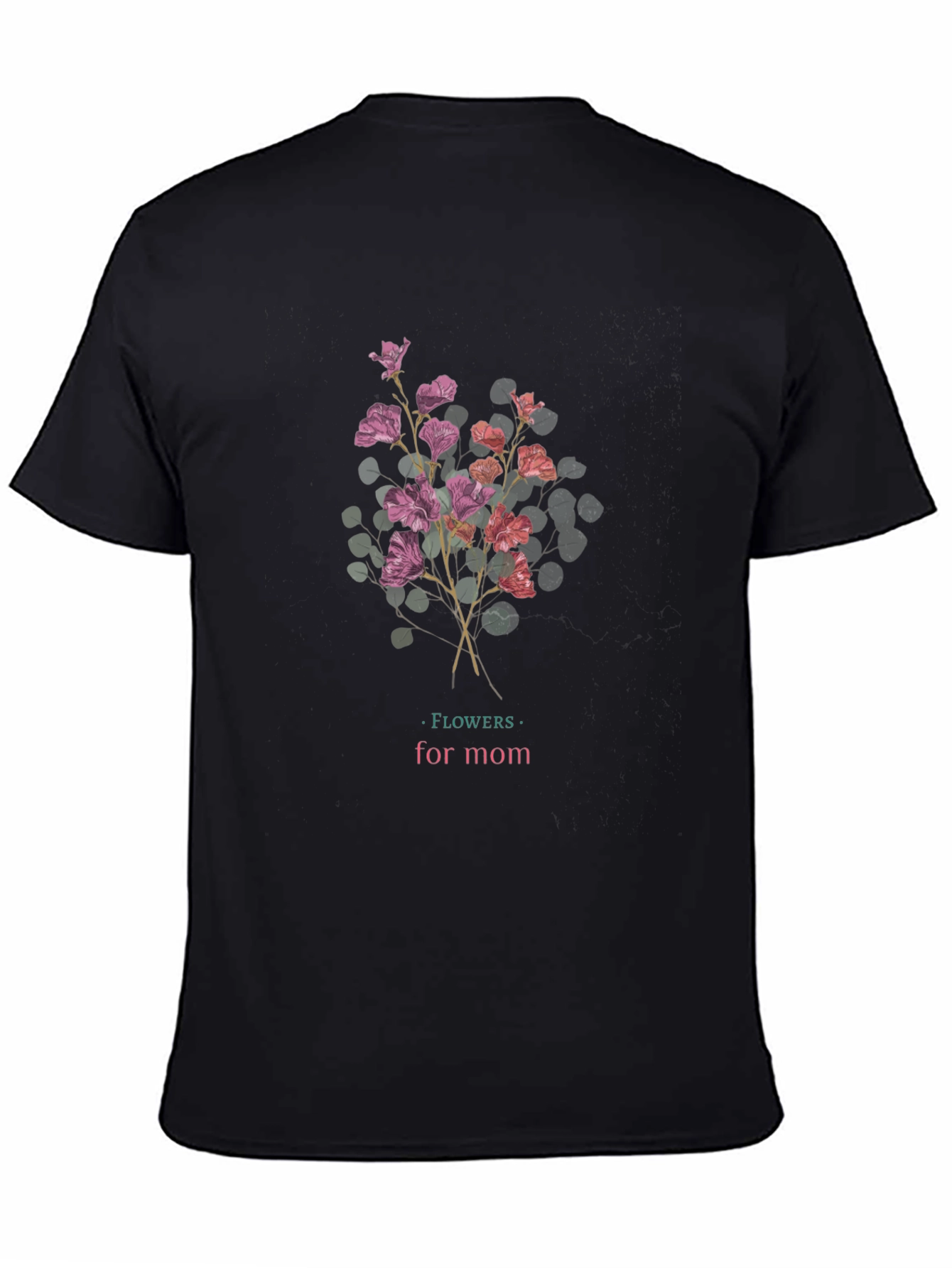 Flowers for Mom Graphic Tee - Black