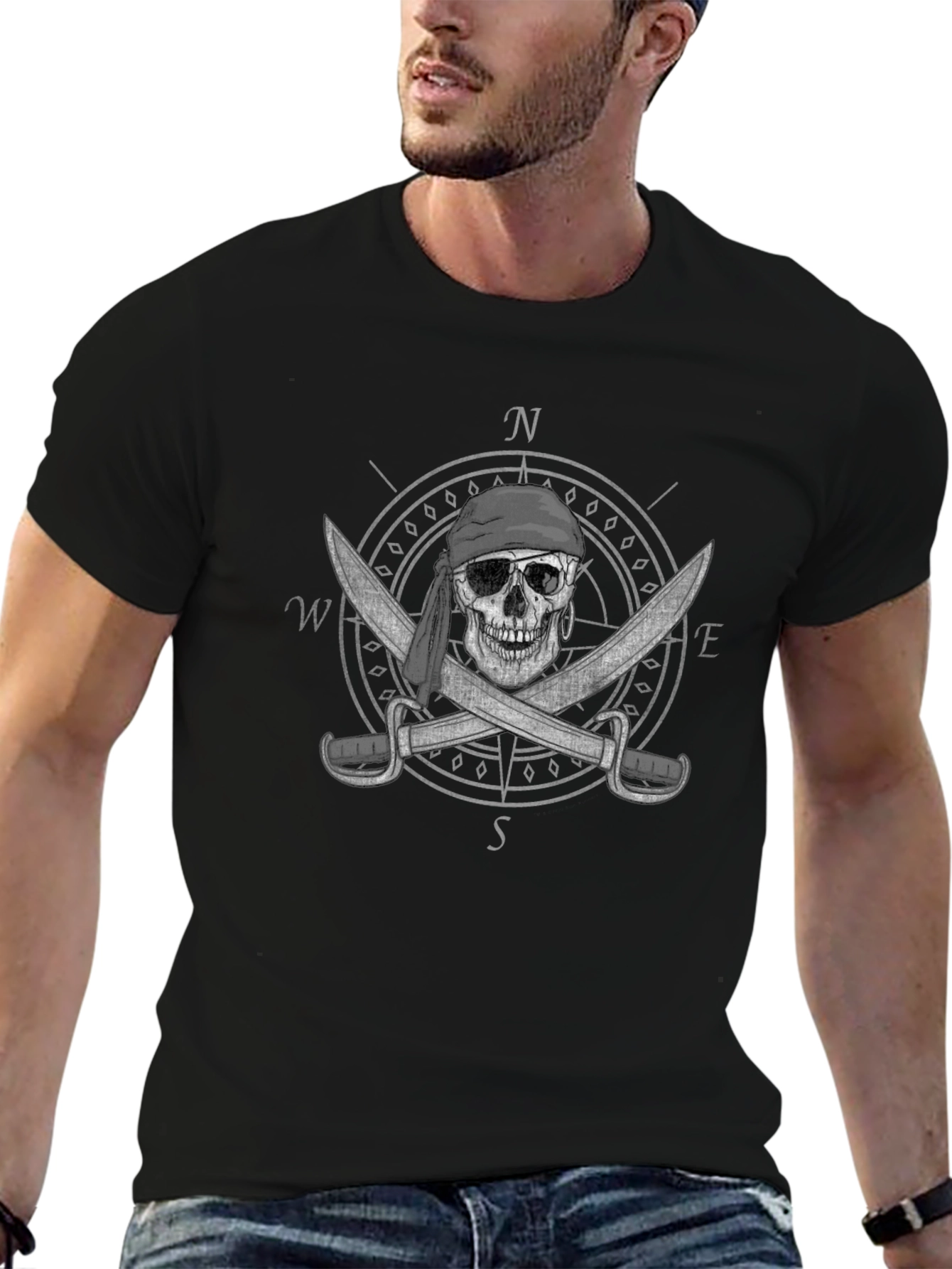 Pirate Skull & Swords Graphic T-Shirt