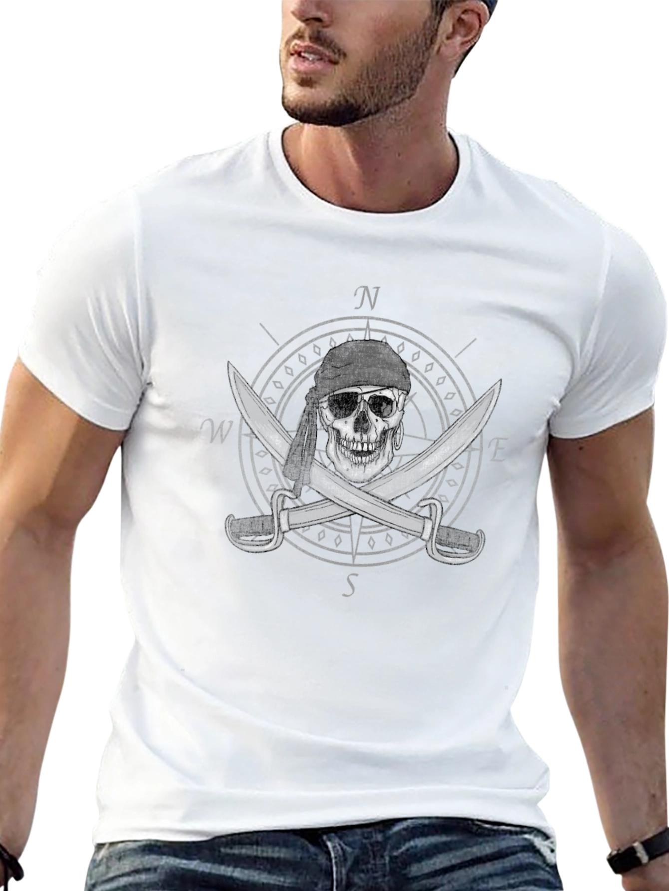 Pirate Skull & Swords Graphic T-Shirt