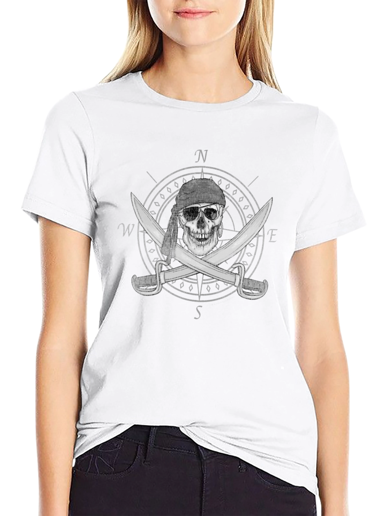 Pirate Skull & Swords Graphic T-Shirt