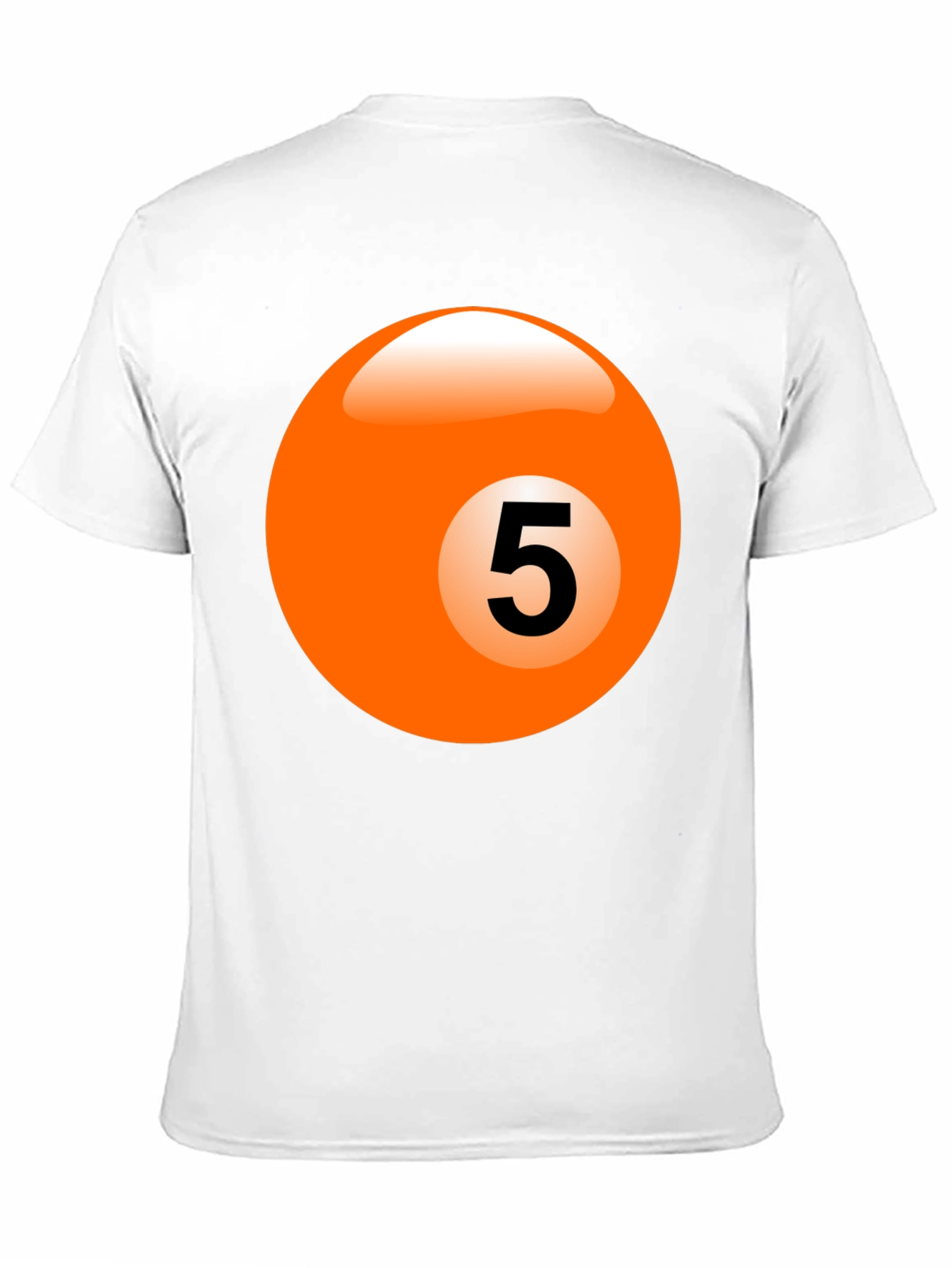Mens Black T-Shirt with Billiard Ball Graphic