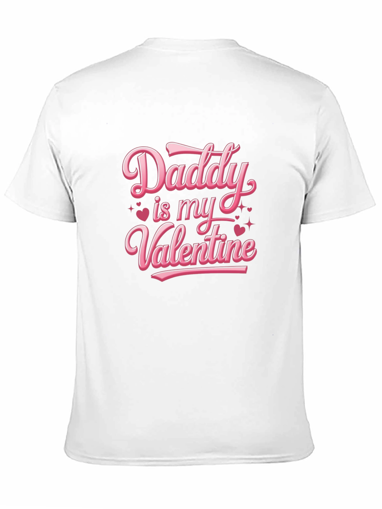 Daddy is My Valentine Black T-Shirt