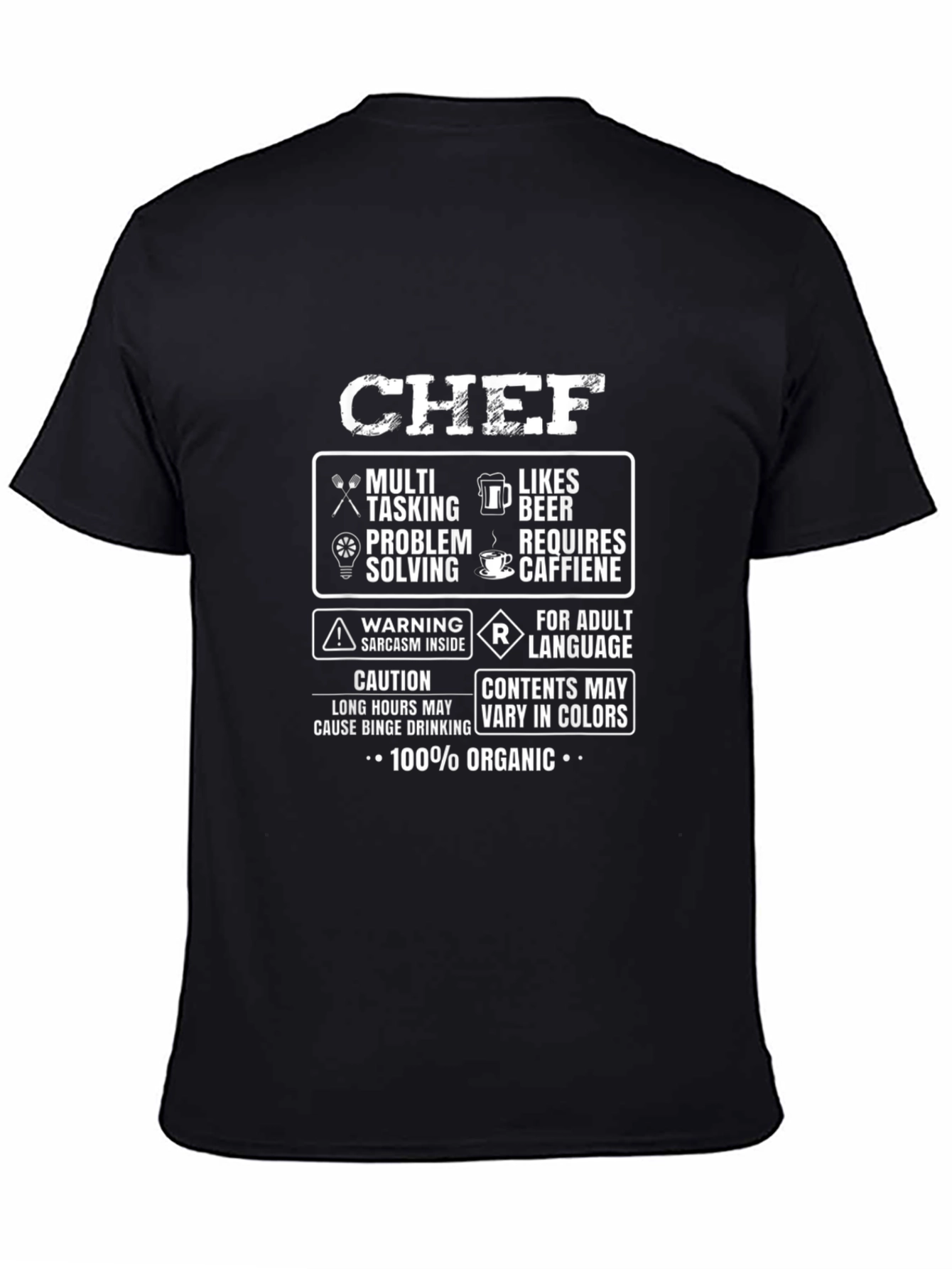 Chef Warning Funny T-Shirt
