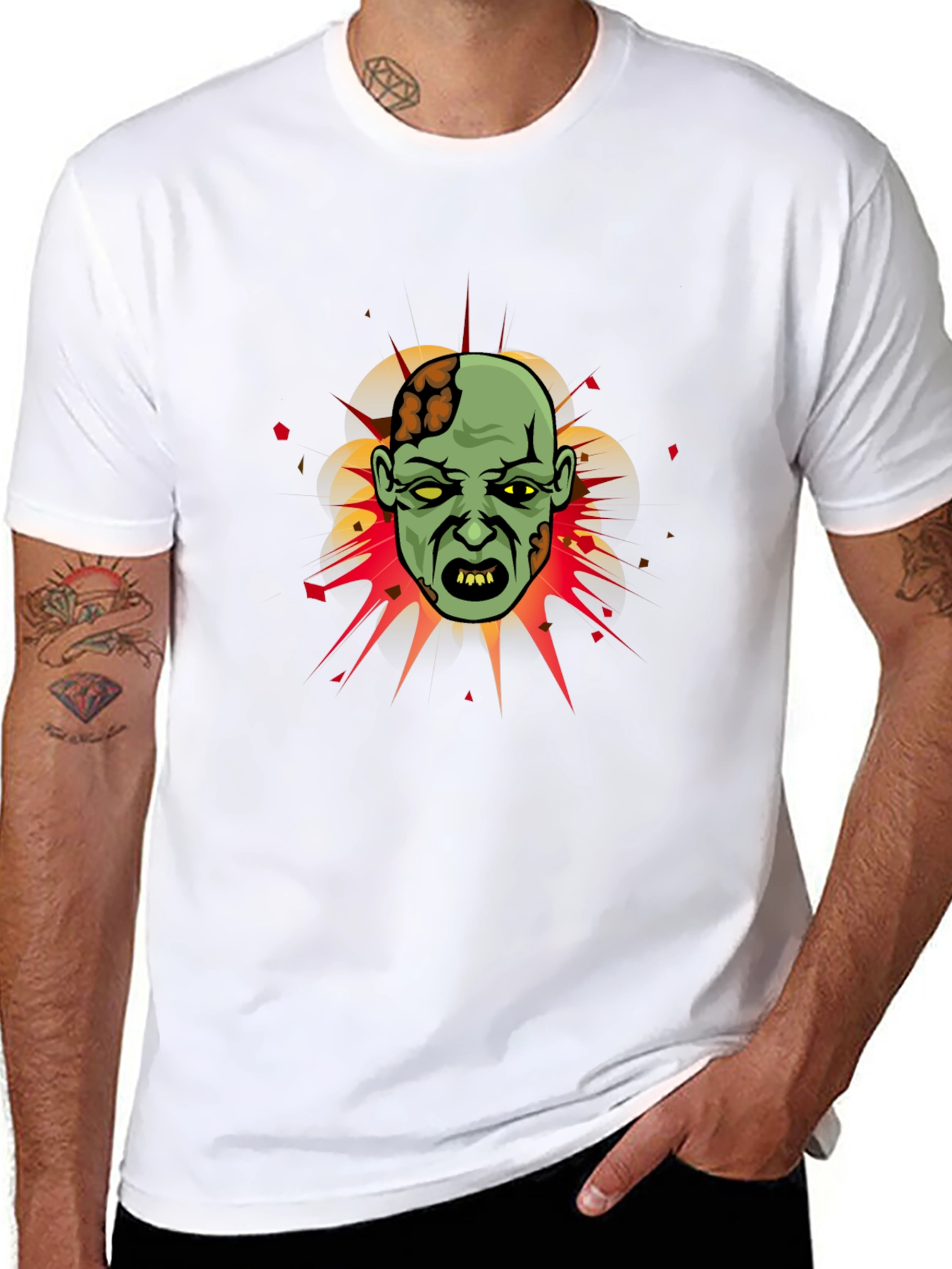 Zombie Graphic Tee - Horror Cartoon T-Shirt