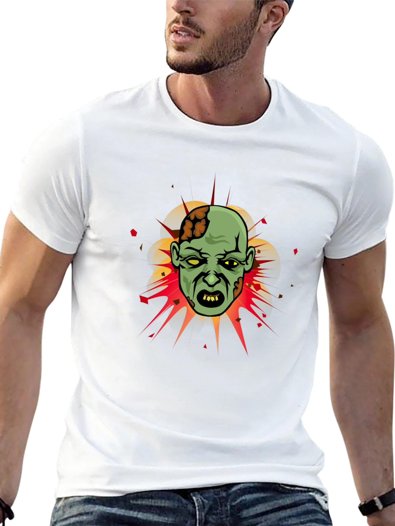 Zombie Graphic Tee - Horror Cartoon T-Shirt