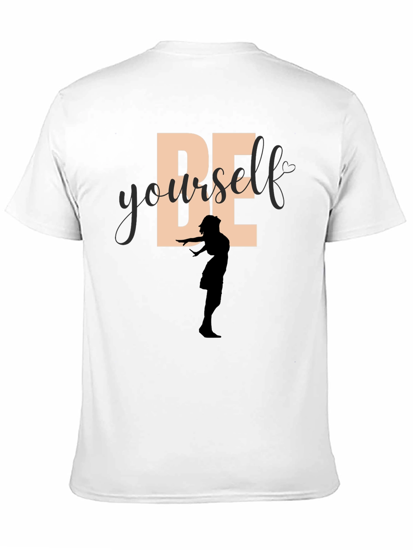 Be Yourself Graphic Tee - Empowering Silhouette Design