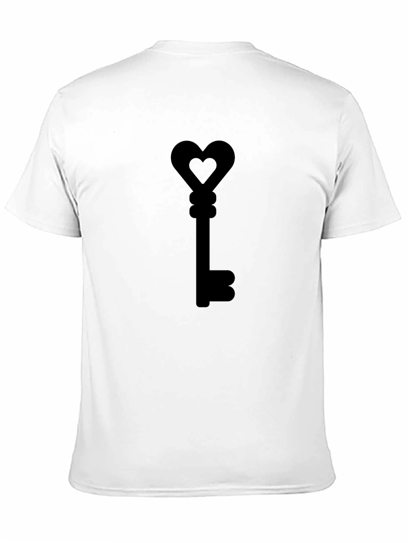 Heart Key Graphic T-Shirt - Love Unlock Style